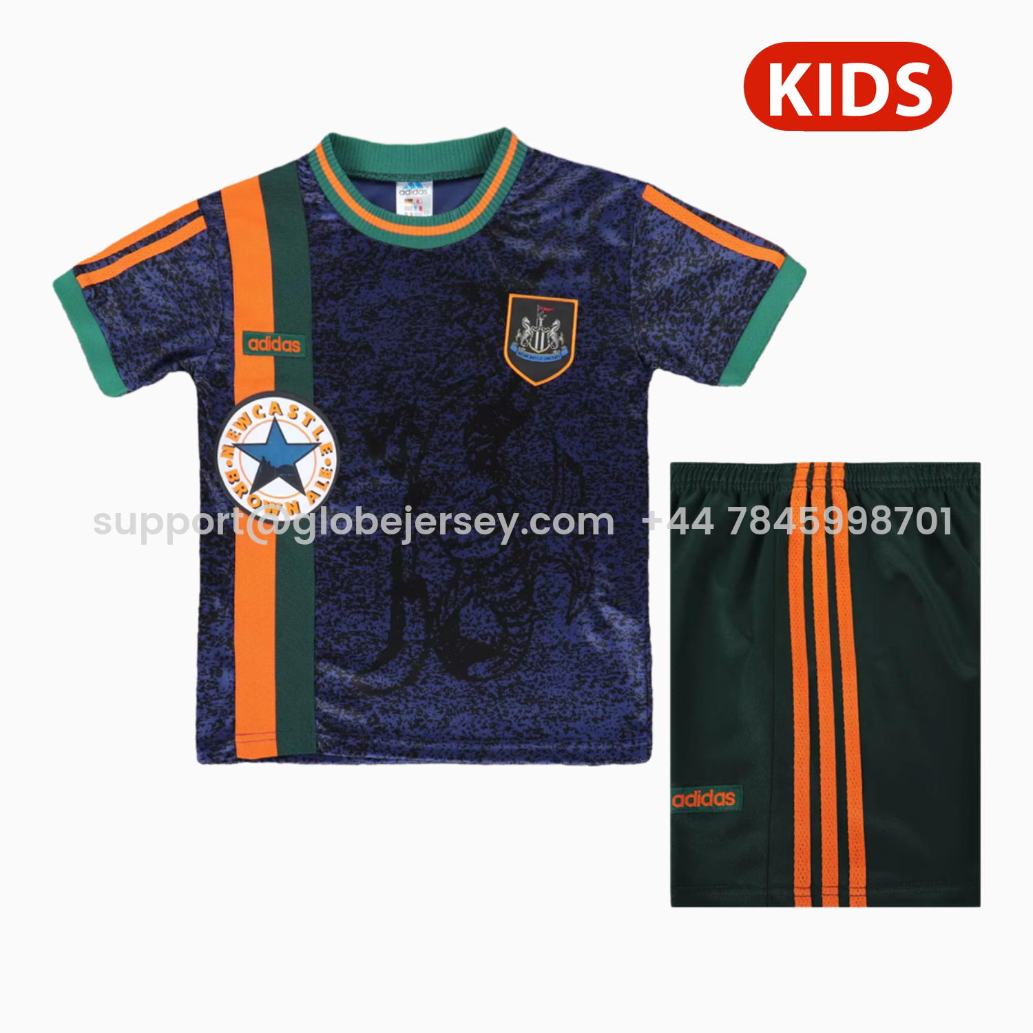 Retro Newcastle United 1997-98 Away Kids Kit