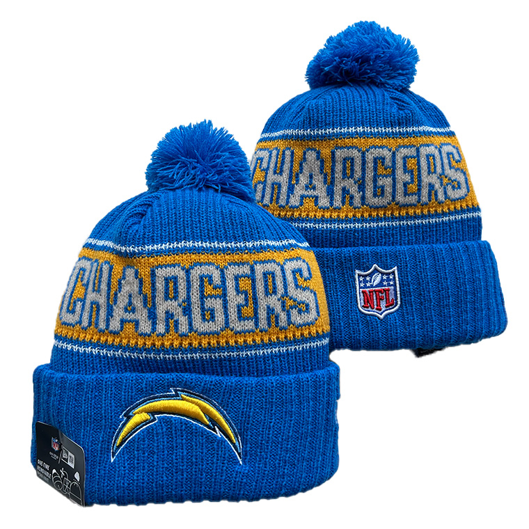 Los Angeles Chargers Cuffed Knit Hat with Pom