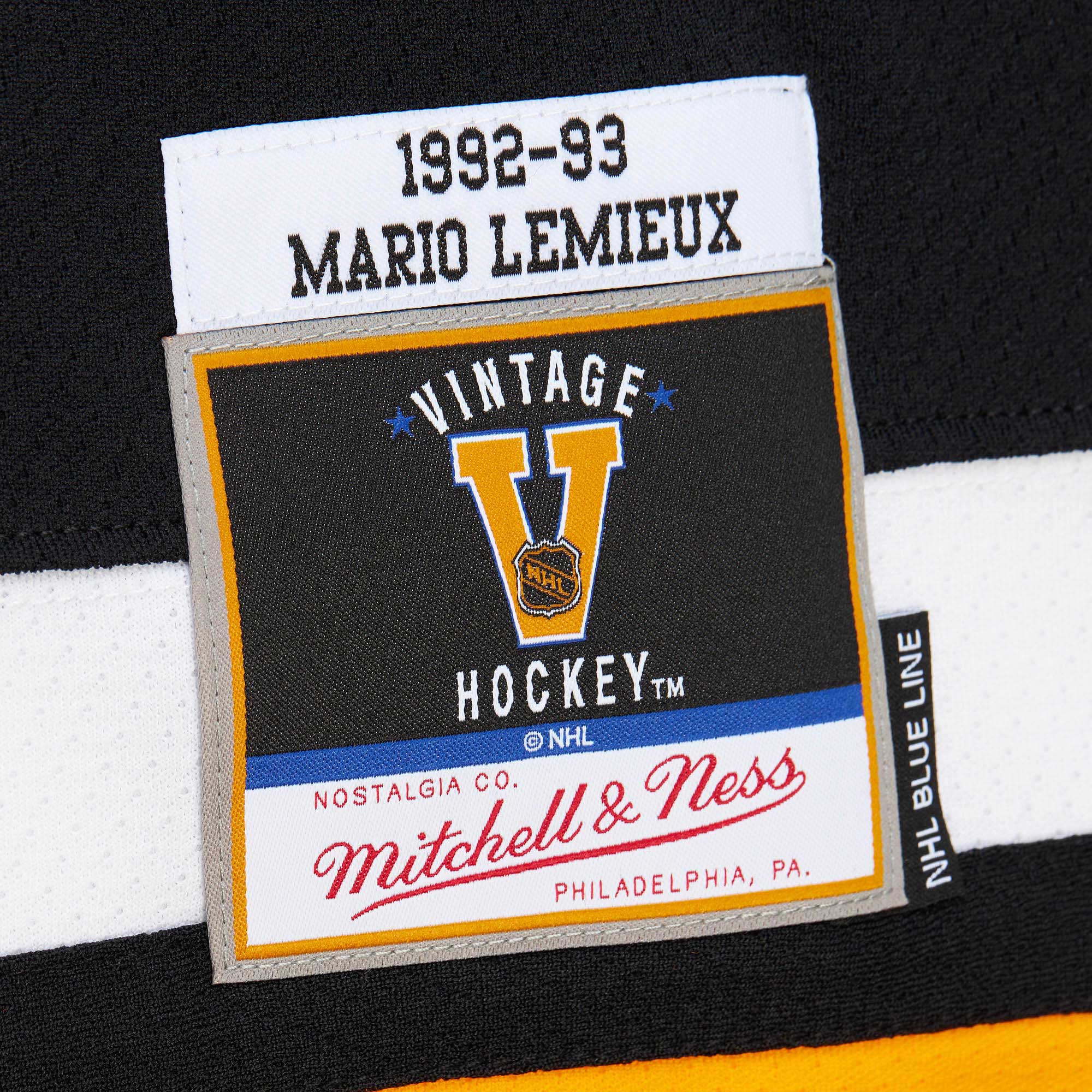 Mario Lemieux Pittsburgh Penguins Mitchell & Ness  1992/93 Blue Line   Jersey – Black