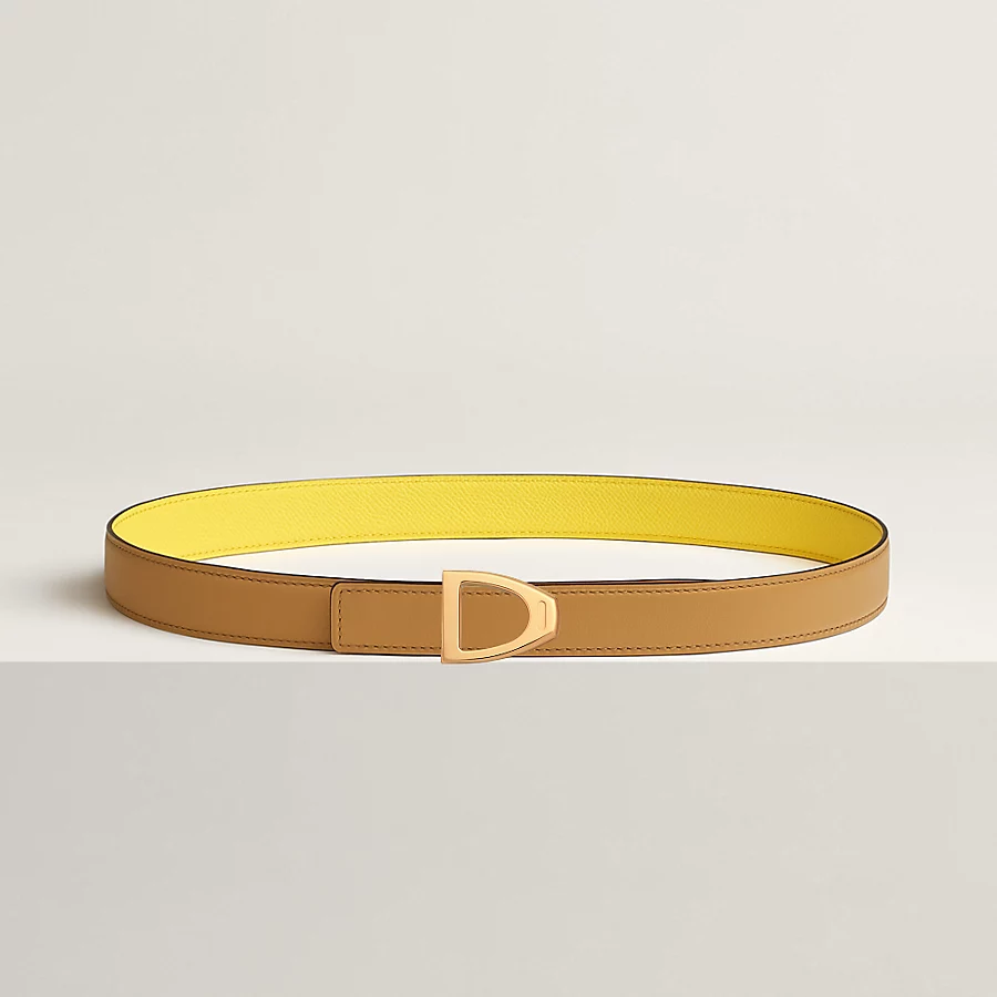 Cavaliere belt buckle & Reversible leather strap 24 mm