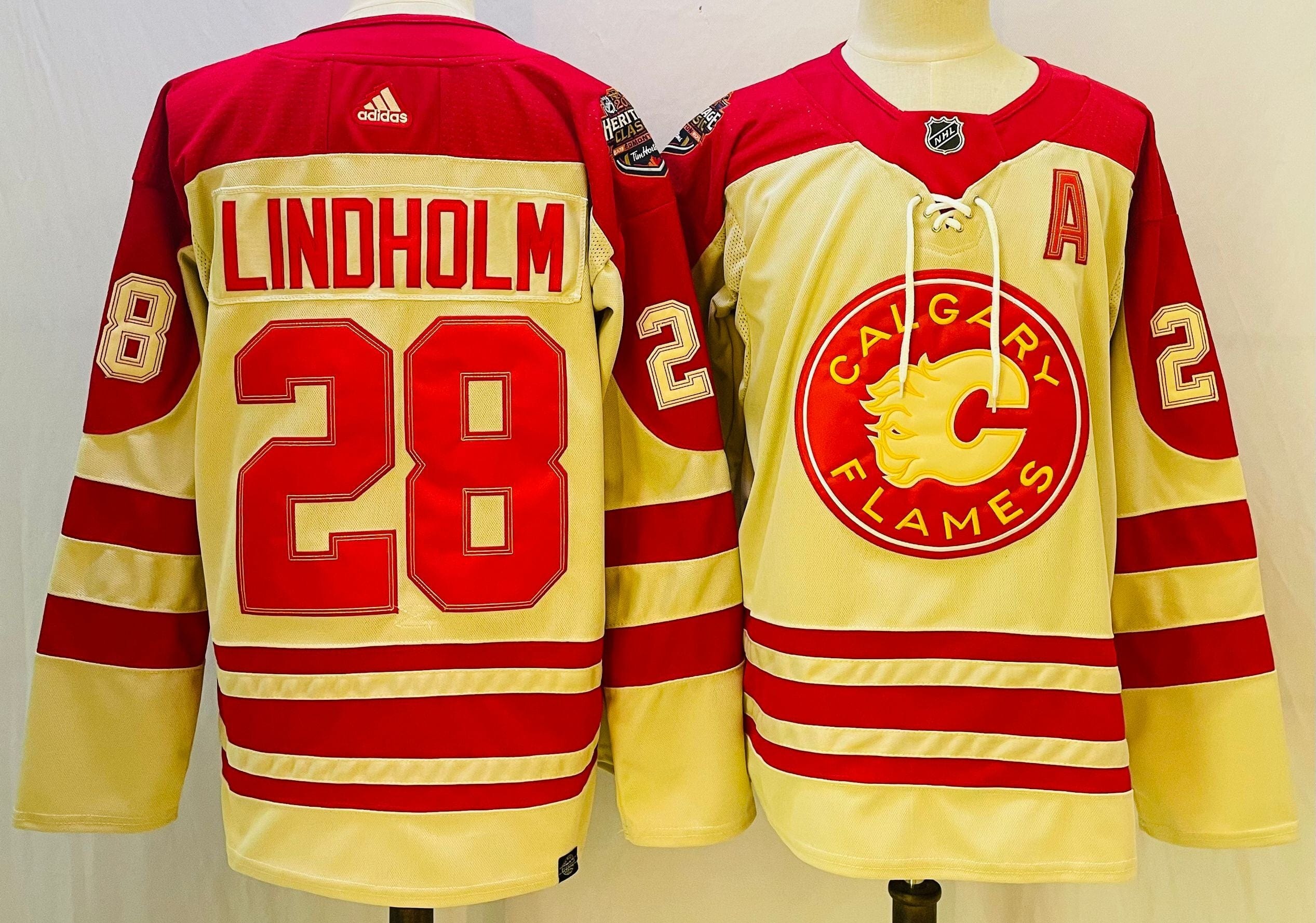NHL Calgary Flames  LINDHOLM # 28 Jersey