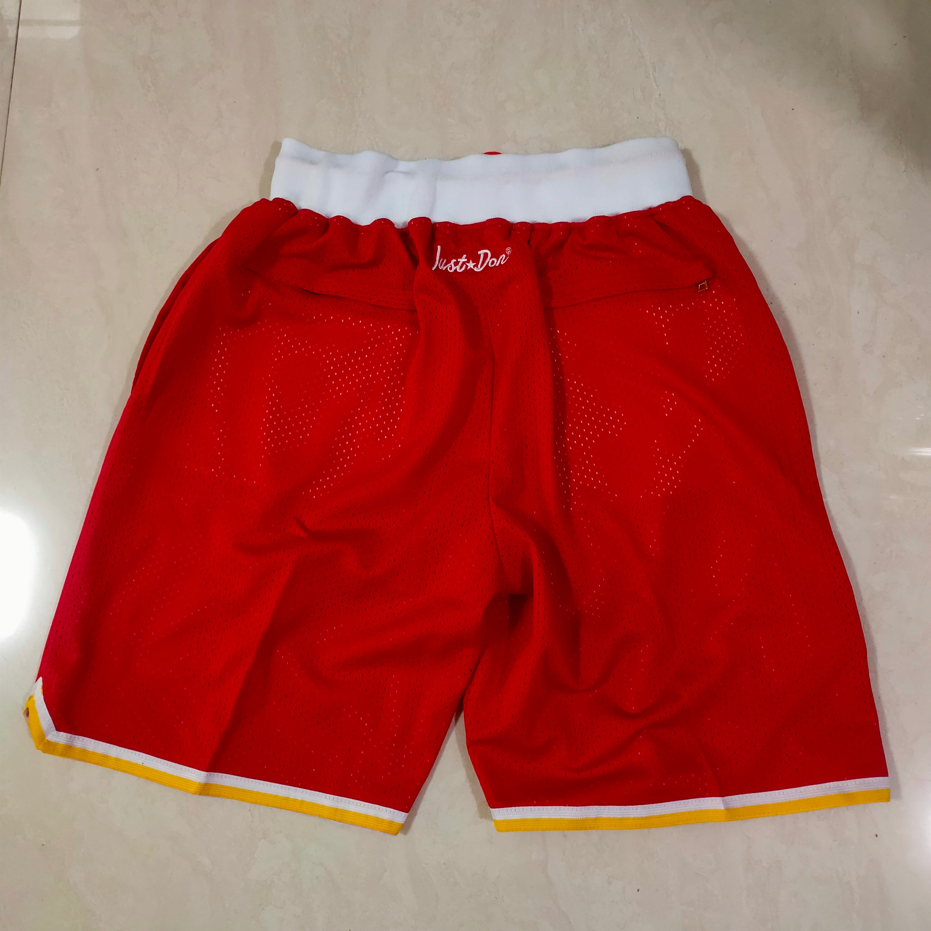 Houston Rockets Red Juston Retro Pocket Shorts
