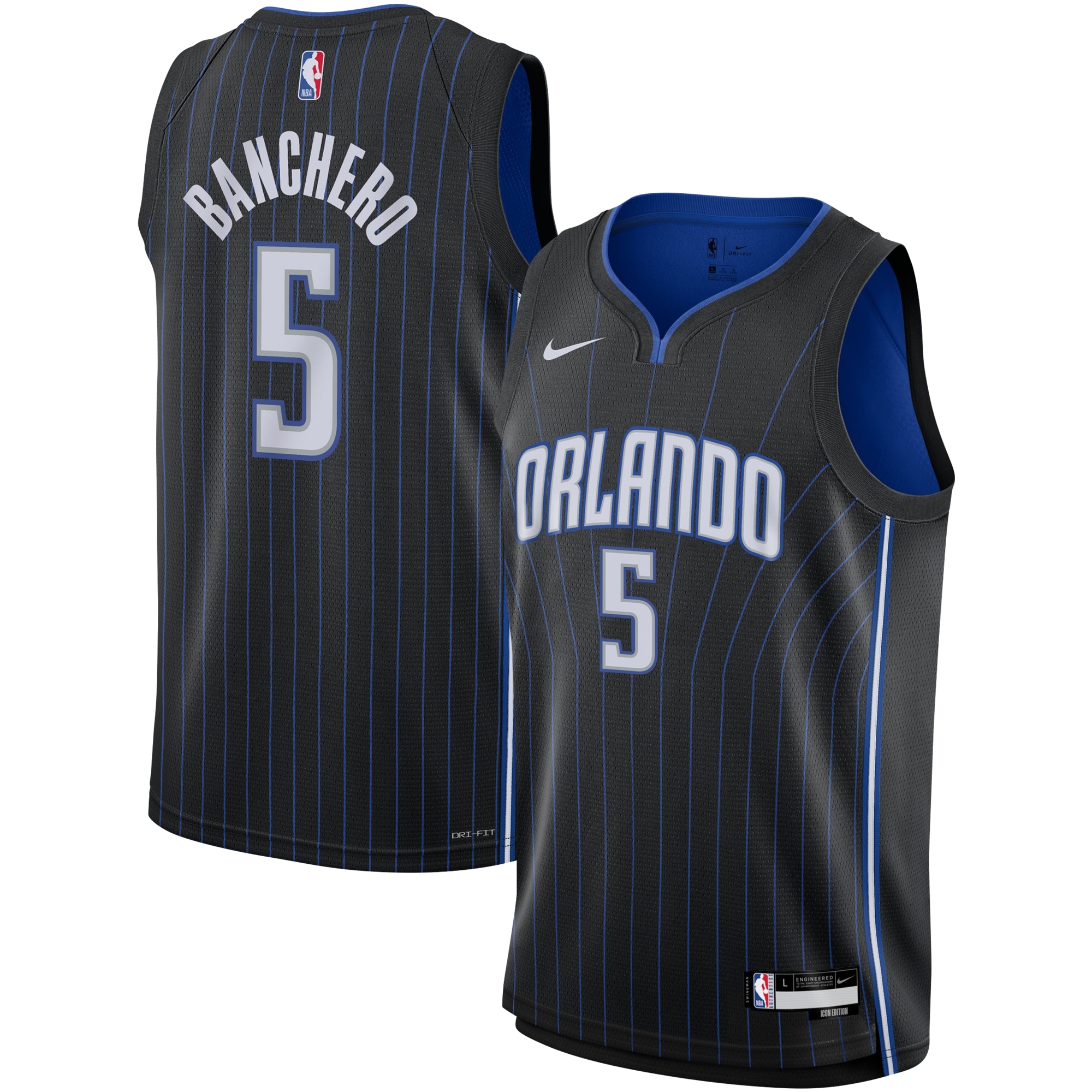 Youth Orlando Magic Paolo Banchero Fanatics Black Fast Break Replica Player Jersey - Icon Edition