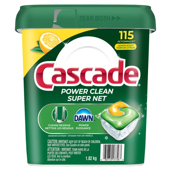 Pack of 2 - Cascade ActionPacs Power Clean Dishwasher Detergent (115 ct) each