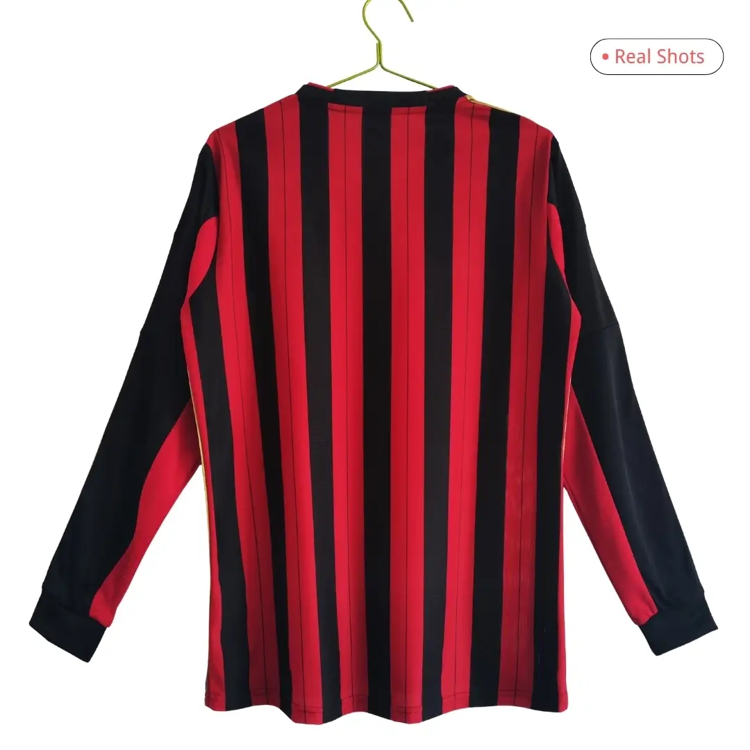 AC Milan 2013/14 Home Retro Soccer Long Sleeve Jersey