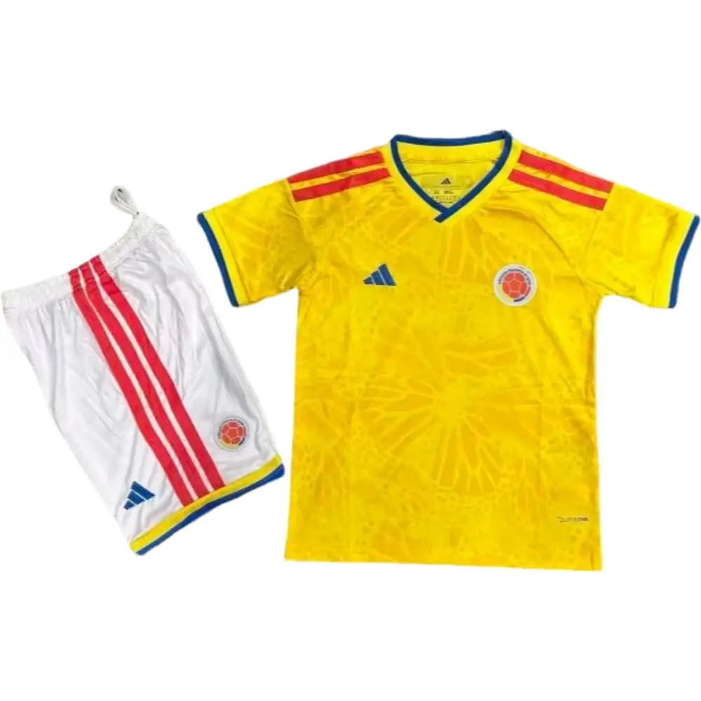 2026 World Cup Colombia Home Kit - Short Sleeve Children's suit Fans Edition