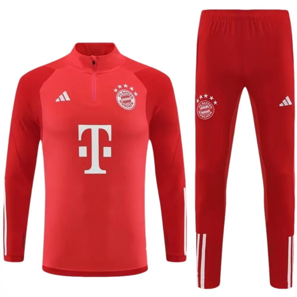 2023/2024 Bayern half-pull training uniform red set