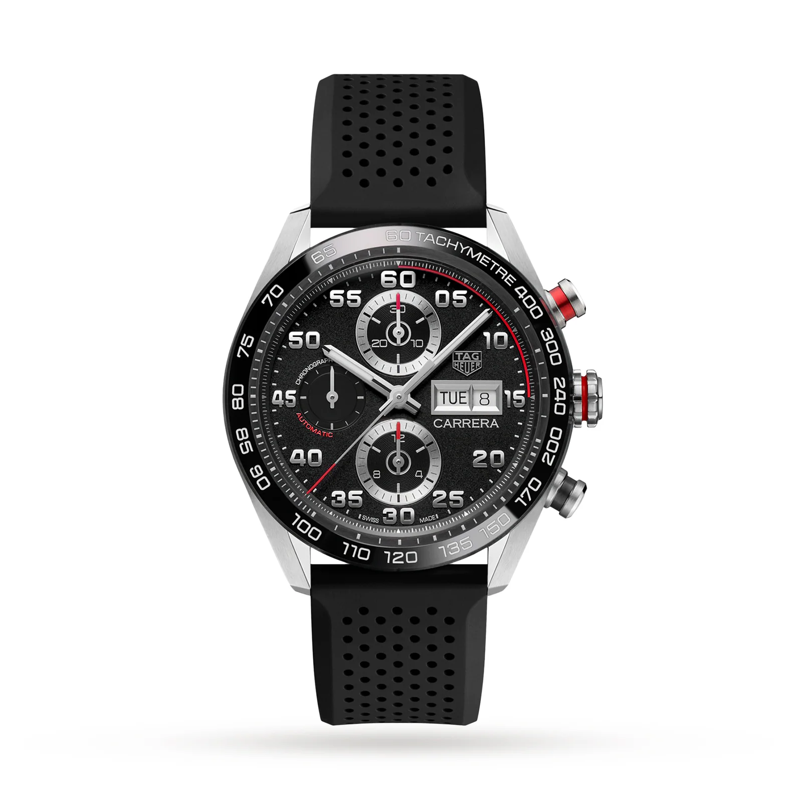 【Super Clone】TAG Heuer Carrera 44mm Mens Watch Rubber CBN2A1AA.FT6228