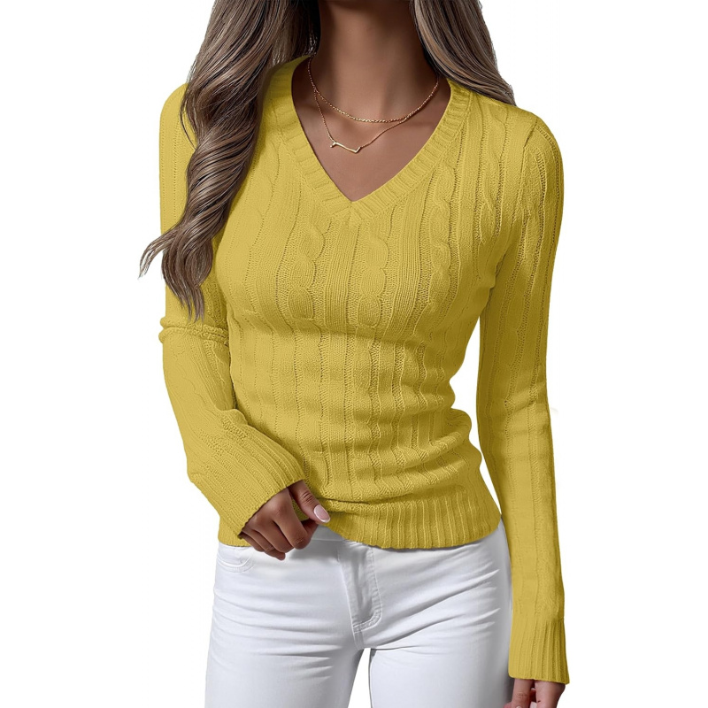 Women's Long Sleeve Cable Knit Sweater