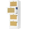 DEXTRUS 4-Drawer Wood File Cabinet with Lock, 15.86