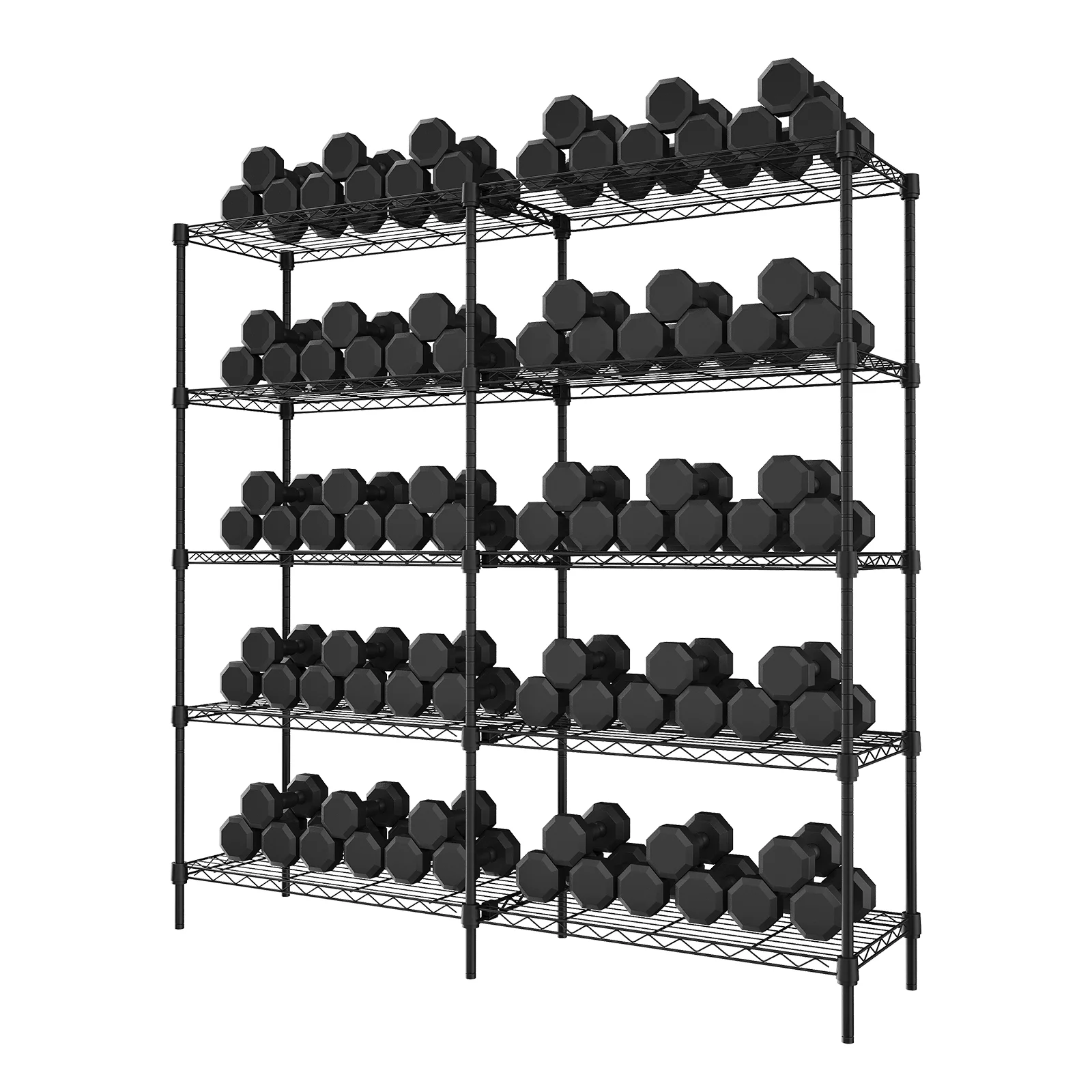 Zzistar Wire Shelving Garage Shelving ,5 Tier Heavy Duty Adjustable Garage Shelves, Storage Rack for Storage Warehouse Pantry Closet