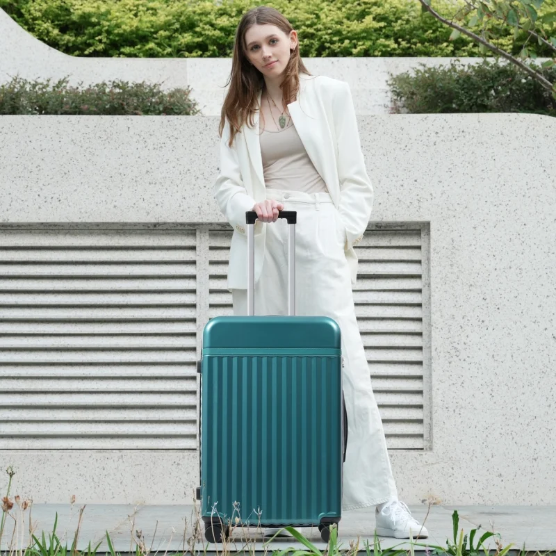 Front Opening Luggage Set 3 Piece, Hardside Carry on Suitcase with USB Port, Expandable Luggage with Handle Bag Spinner Wheels TSA Lock