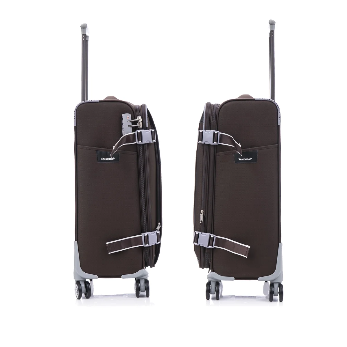 4-Piece Sage Green Softside Luggage Set with Spinner Wheels, Lightweight Expandable Suitcases (20