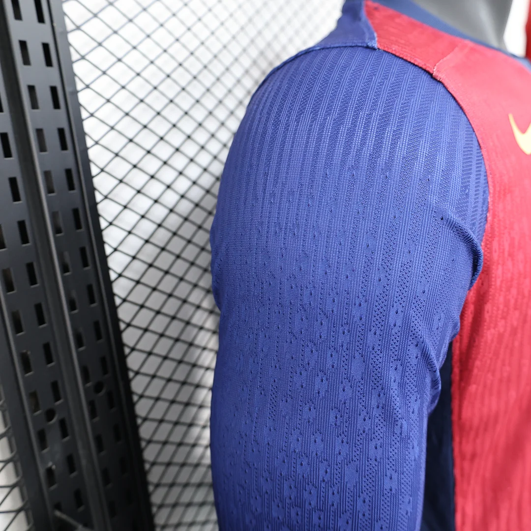 2025-26 Barcelona Main Long Sleeve Jersey - Player Edition