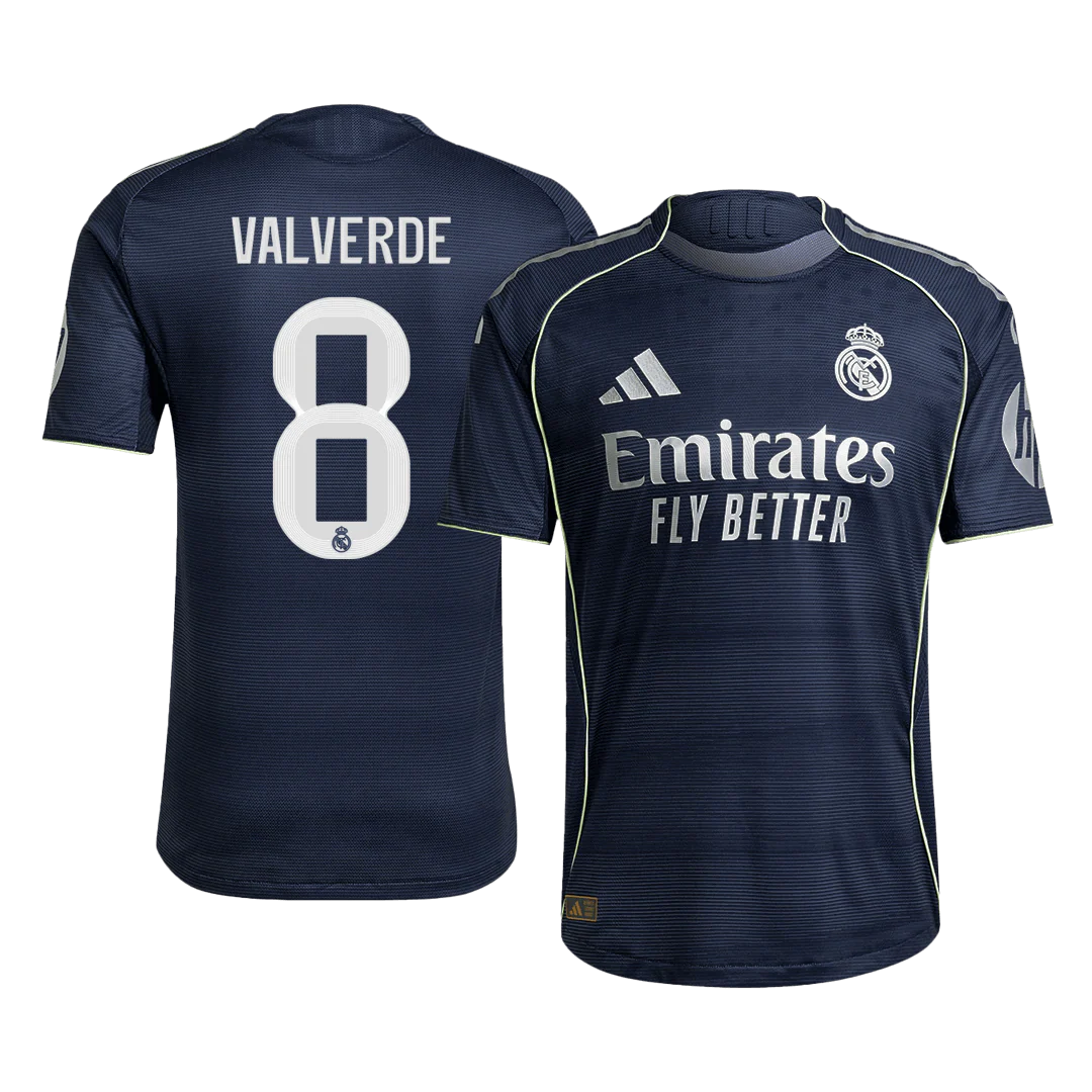 VALVERDE #8 Real Madrid Away Player Version Soccer Jersey 2025/26