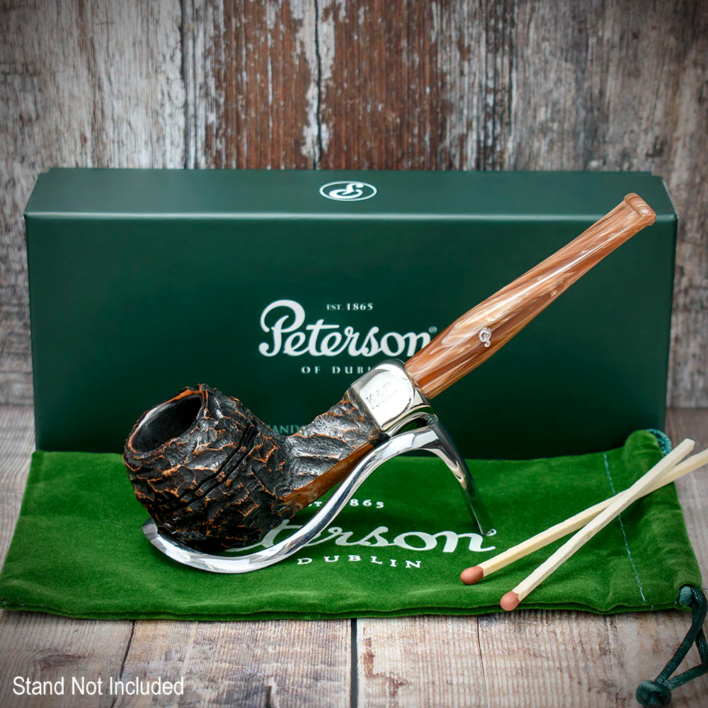Peterson of Dublin Derry Rusticated Briar Smoking Pipe - Shape 150 - 9mm