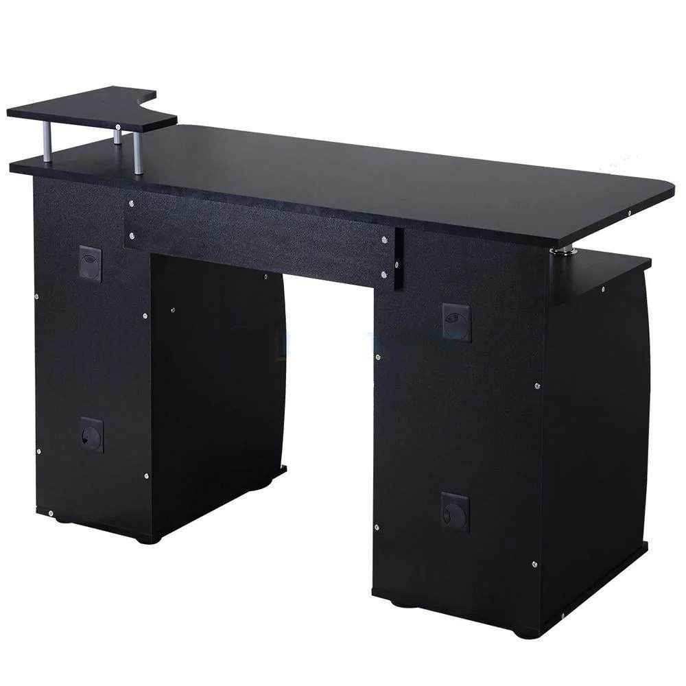Ktaxon Black Home Office Computer PC Desk Table Work Station,Office Home Raised Monitor & Printer Shelf Furniture