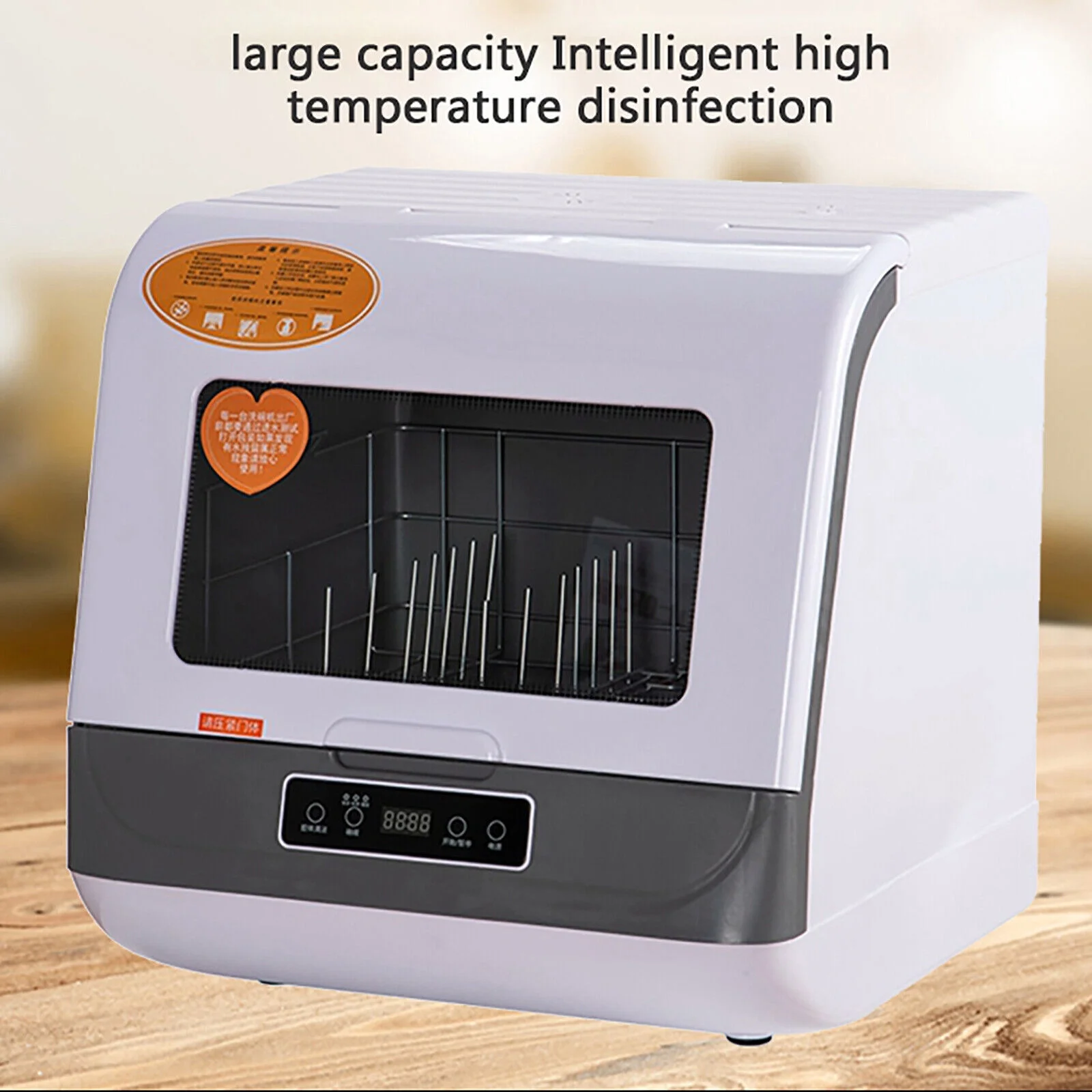 Miumaeov Mini Countertop Countertop Dishwasher Compact Dishwasher 3 Program Portable NEW