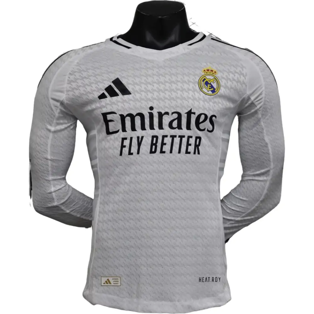 2024/25 Real Madrid Home Long Sleeve Shirt - Player Version
