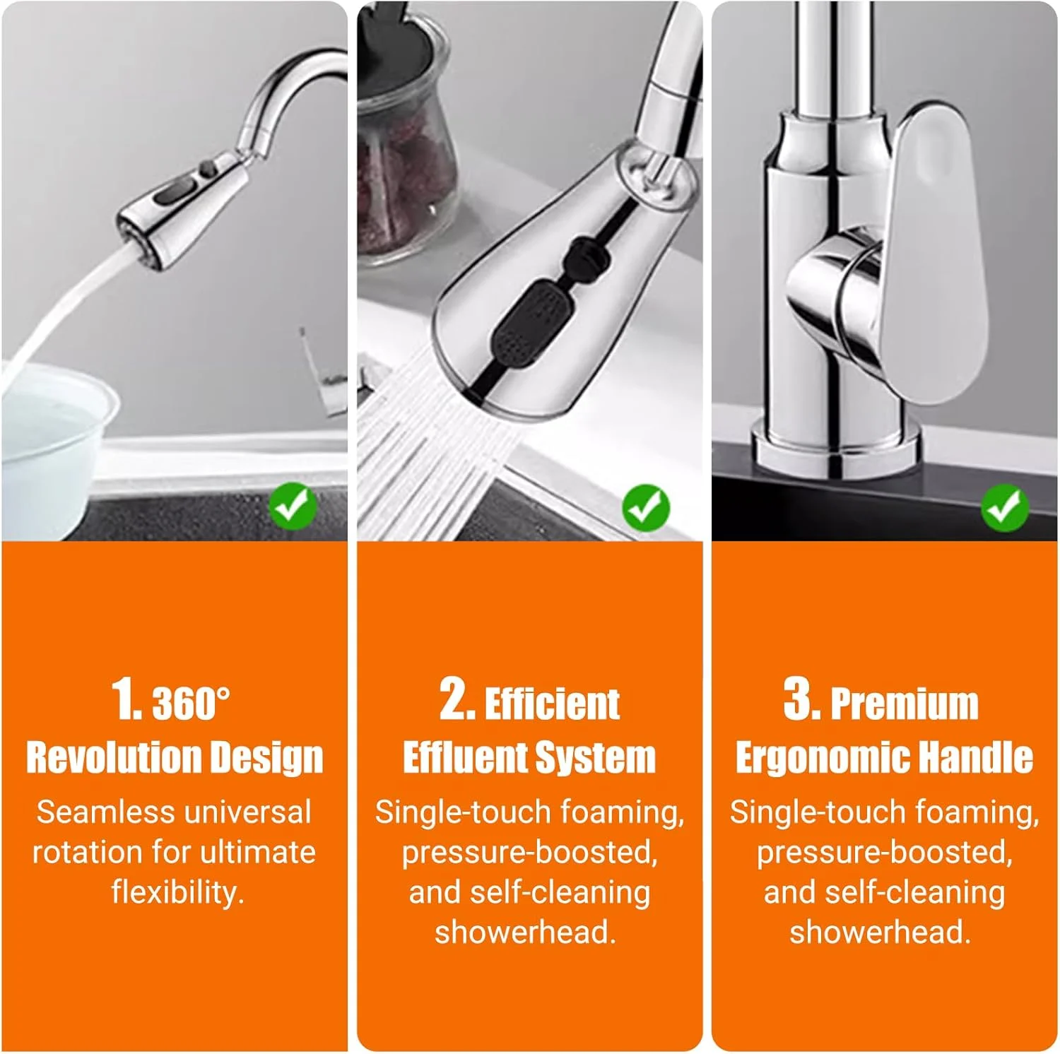 M optimized Stainless Steel Utility Sink, Free Standing Single Bowl Laundry Sink with Cold and Hot Water Pipes&Pull-Down Faucet for Restaurant Indoor&Outdoor