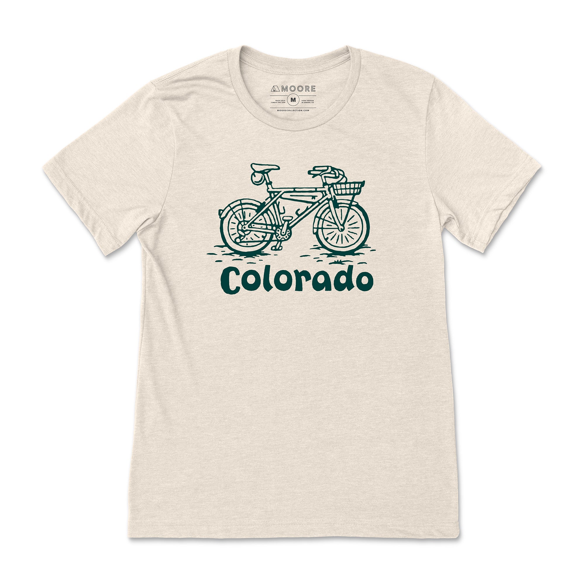Colorado Bike Tee-Oatmeal