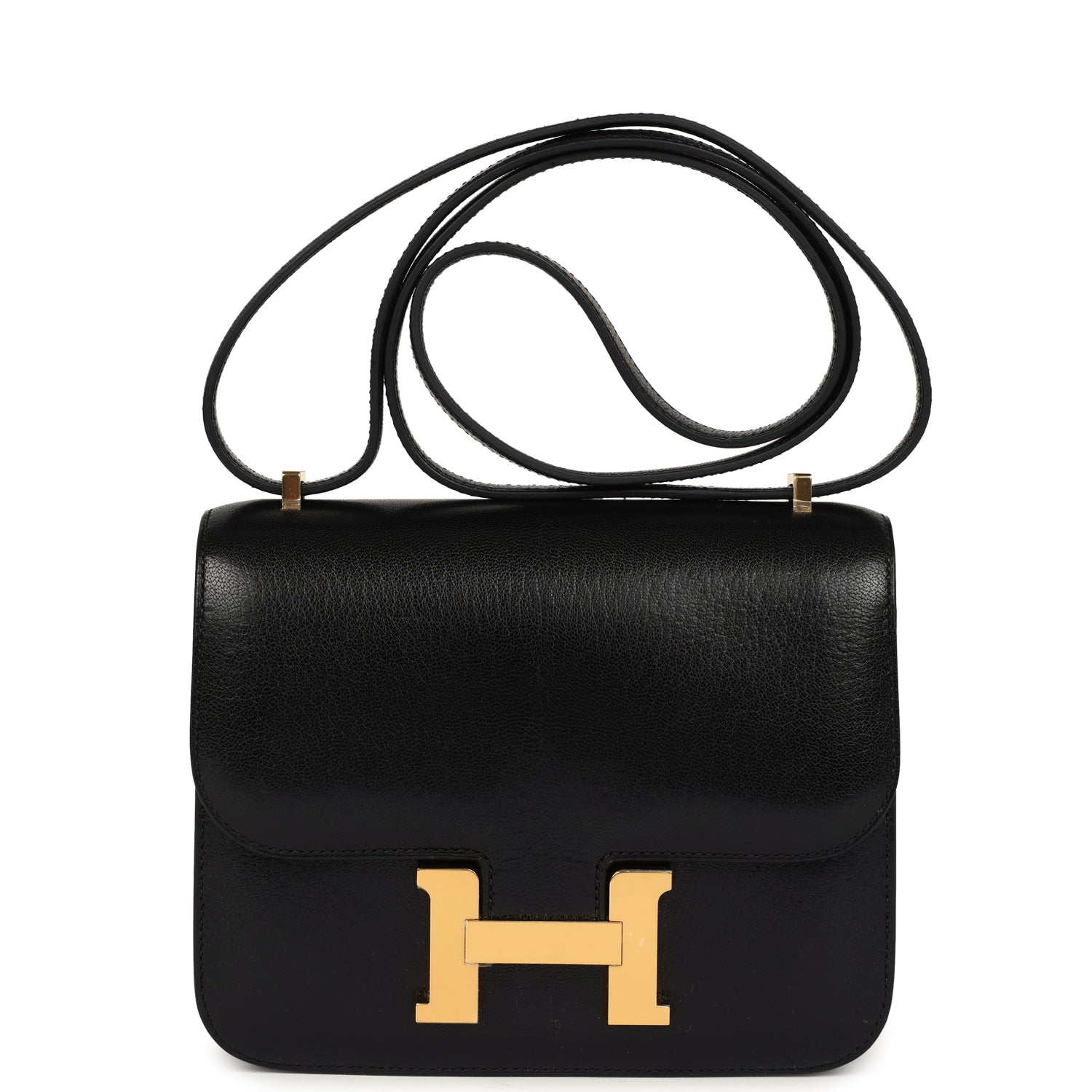 Constance 18 Black Chevre Chamkila Gold Hardware