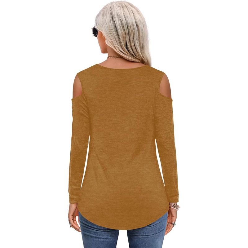 Women's Short Sleeve Cold Shoulder Basic Tee Tops Shirts