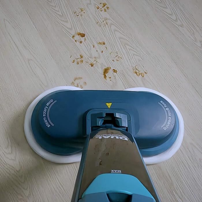 ARIETE - Scopa a vapore con panni 4178 DUAL STEAM SCRUB-Blu