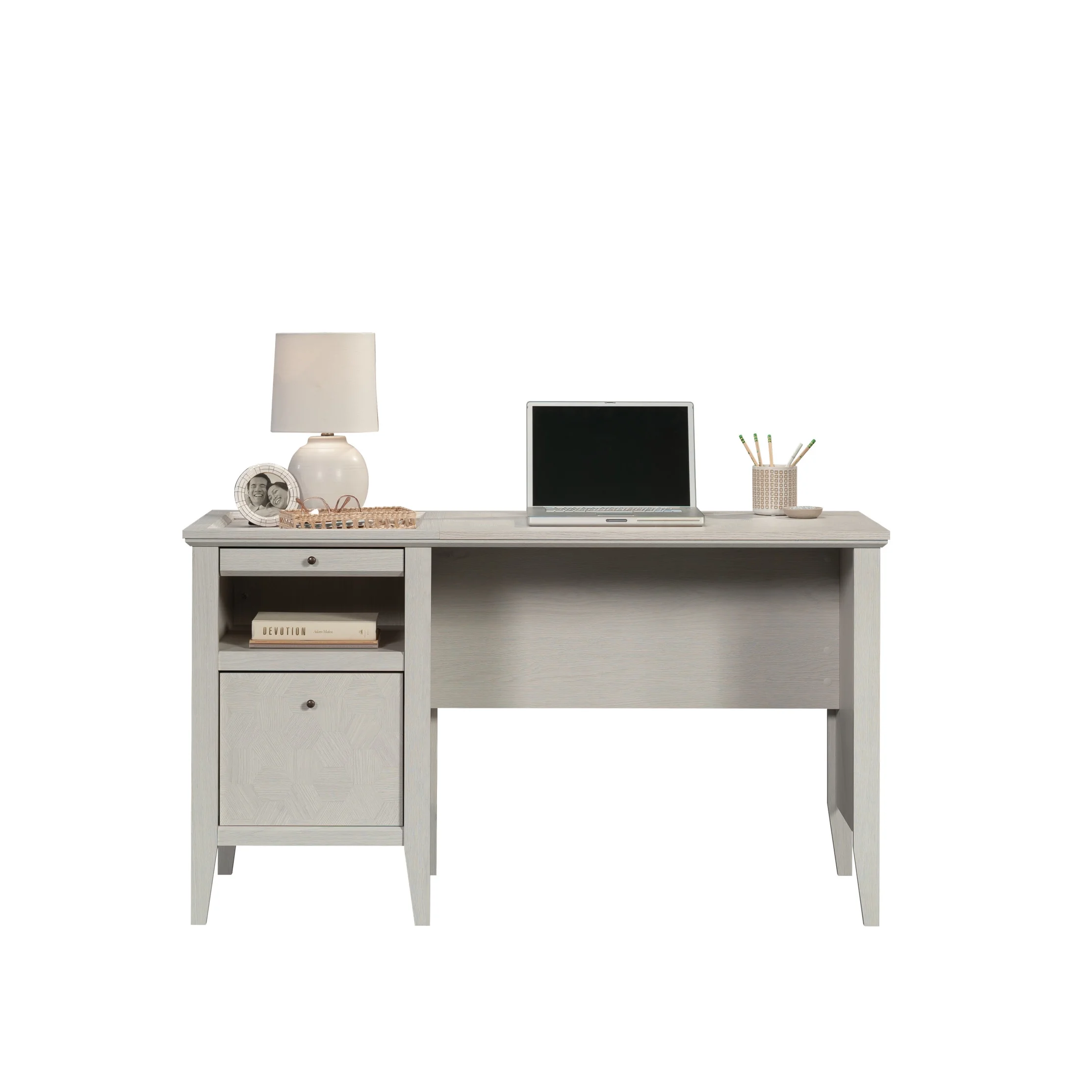 Sauder Larkin Ledge Desk, Glacier Oak Finish