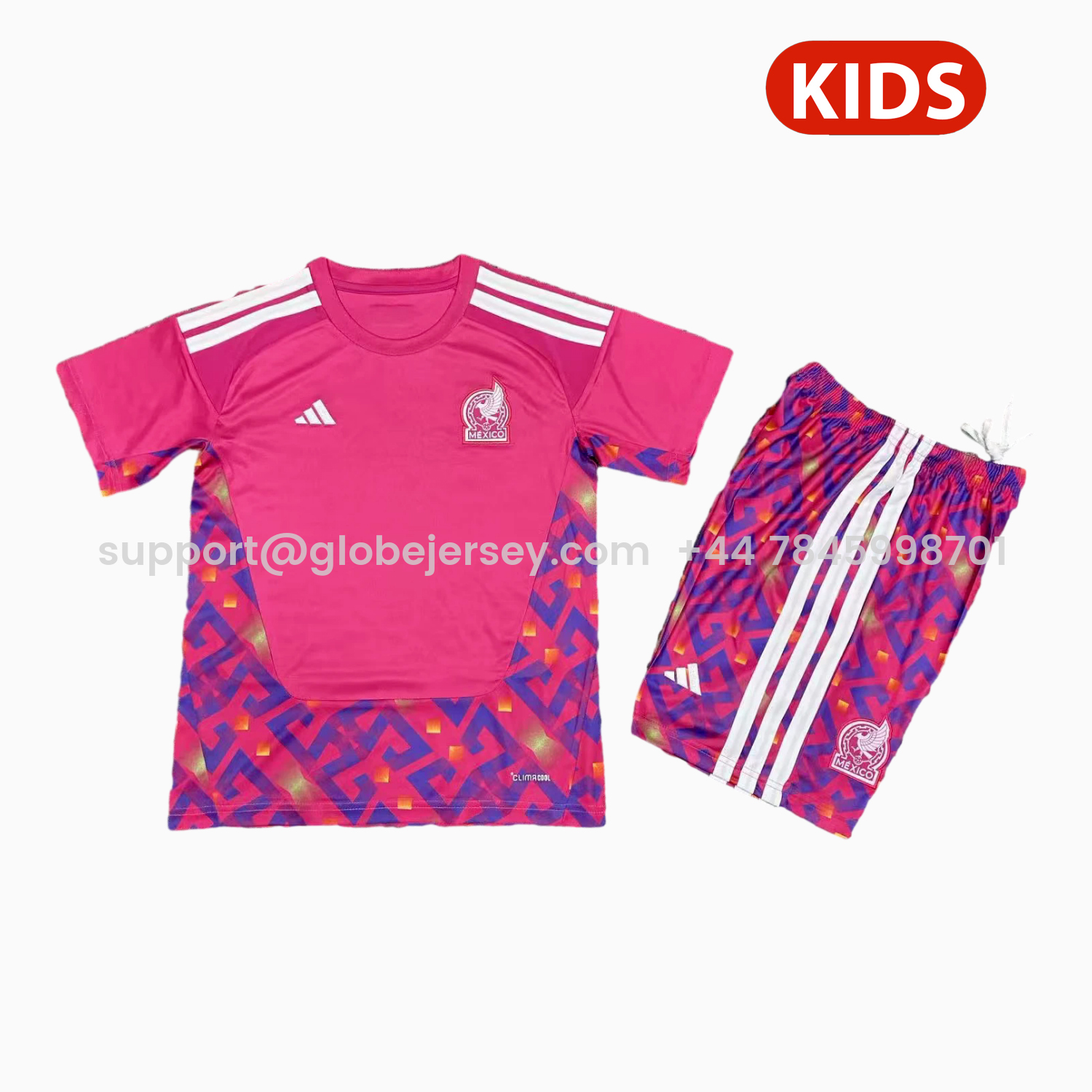Mexico 2026 Goalkeeper Pink Kids Kit