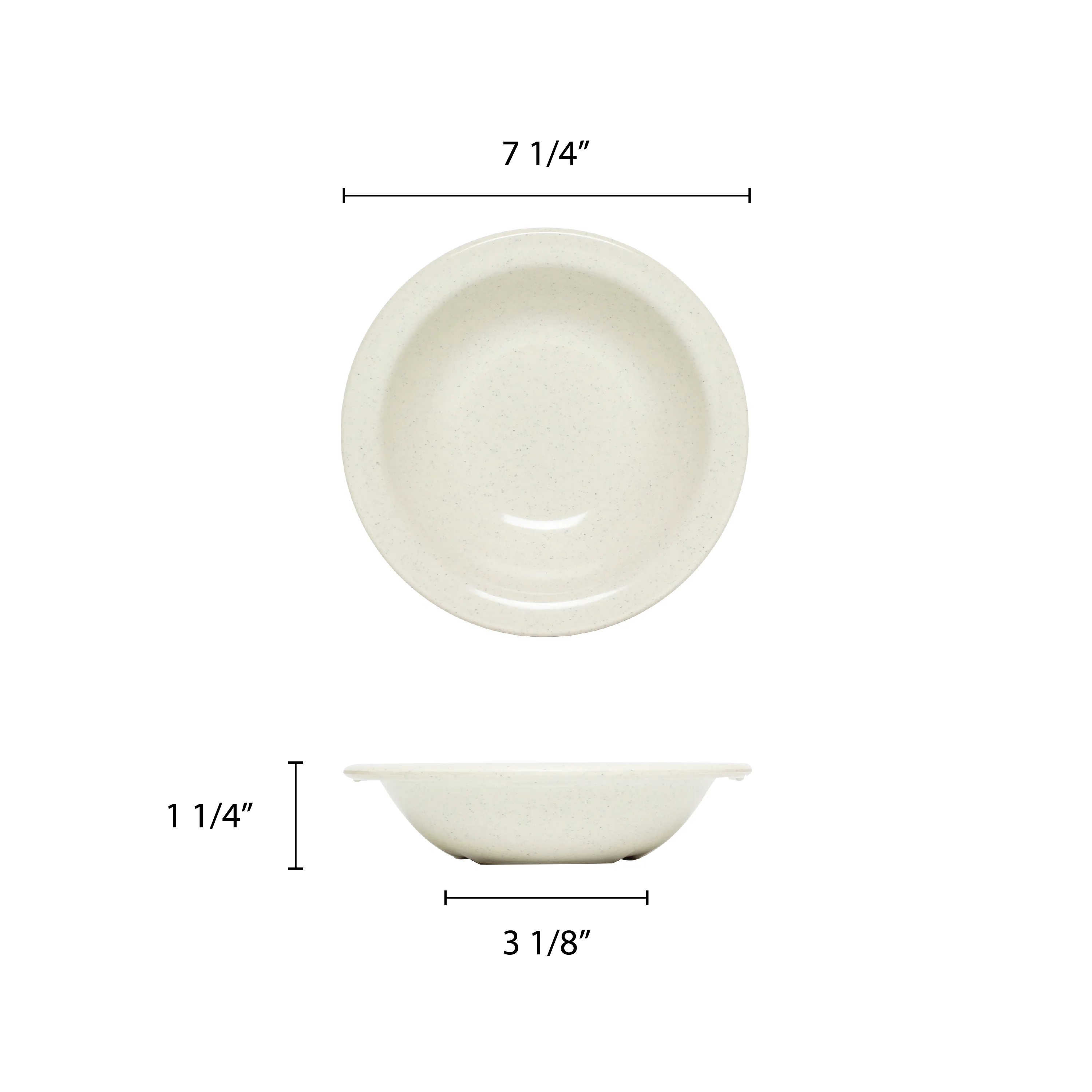 Excellante San marino melamine dinnerware collection 7.25 inch salad bowl - 14 oz, comes in dozen