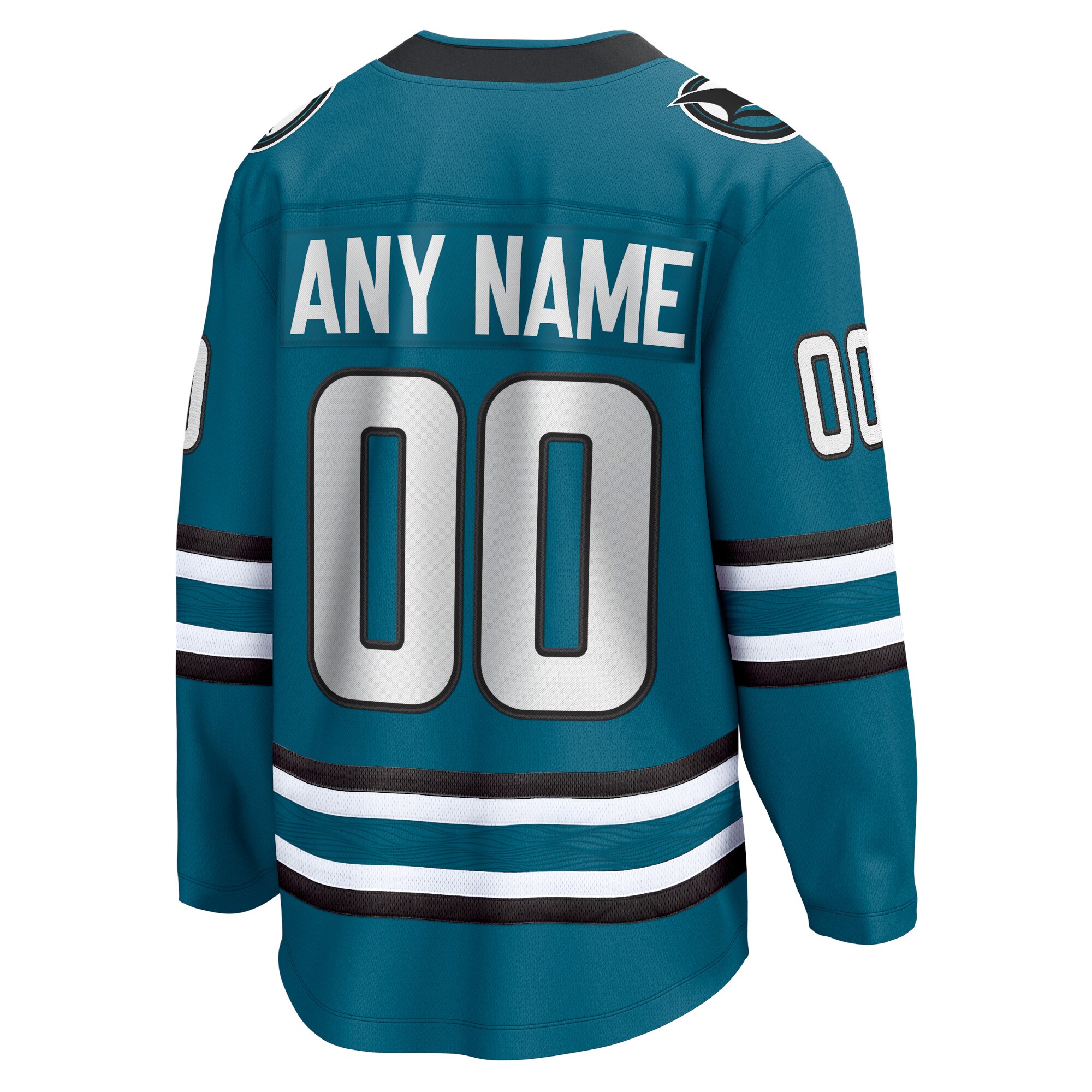 San Jose Sharks Fanatics Home Breakaway Custom Jersey – Teal