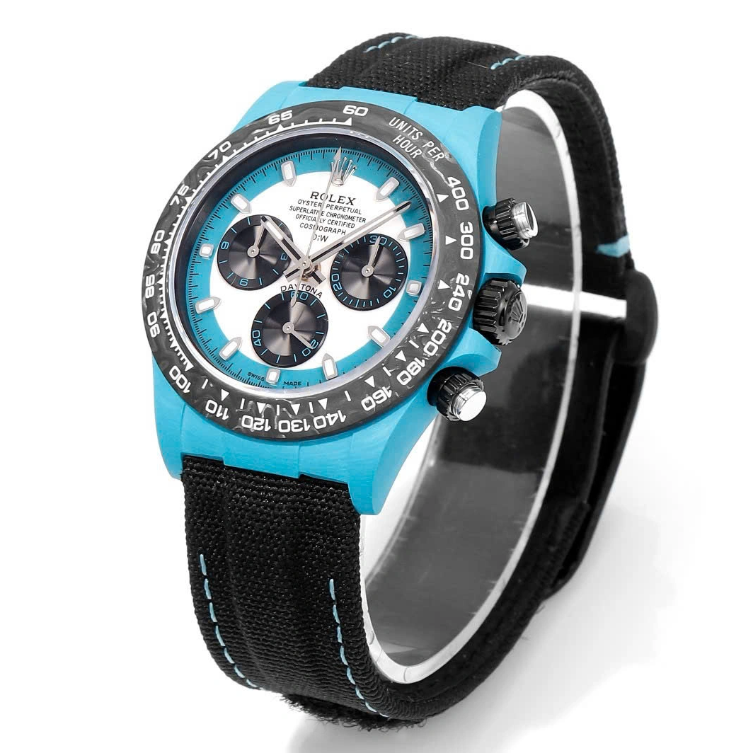 【Super Clone】Rolex Daytona DIW Carbon Tifany “CELESTE INVERT” 40mm Replica 1:1 – Top Quality Version