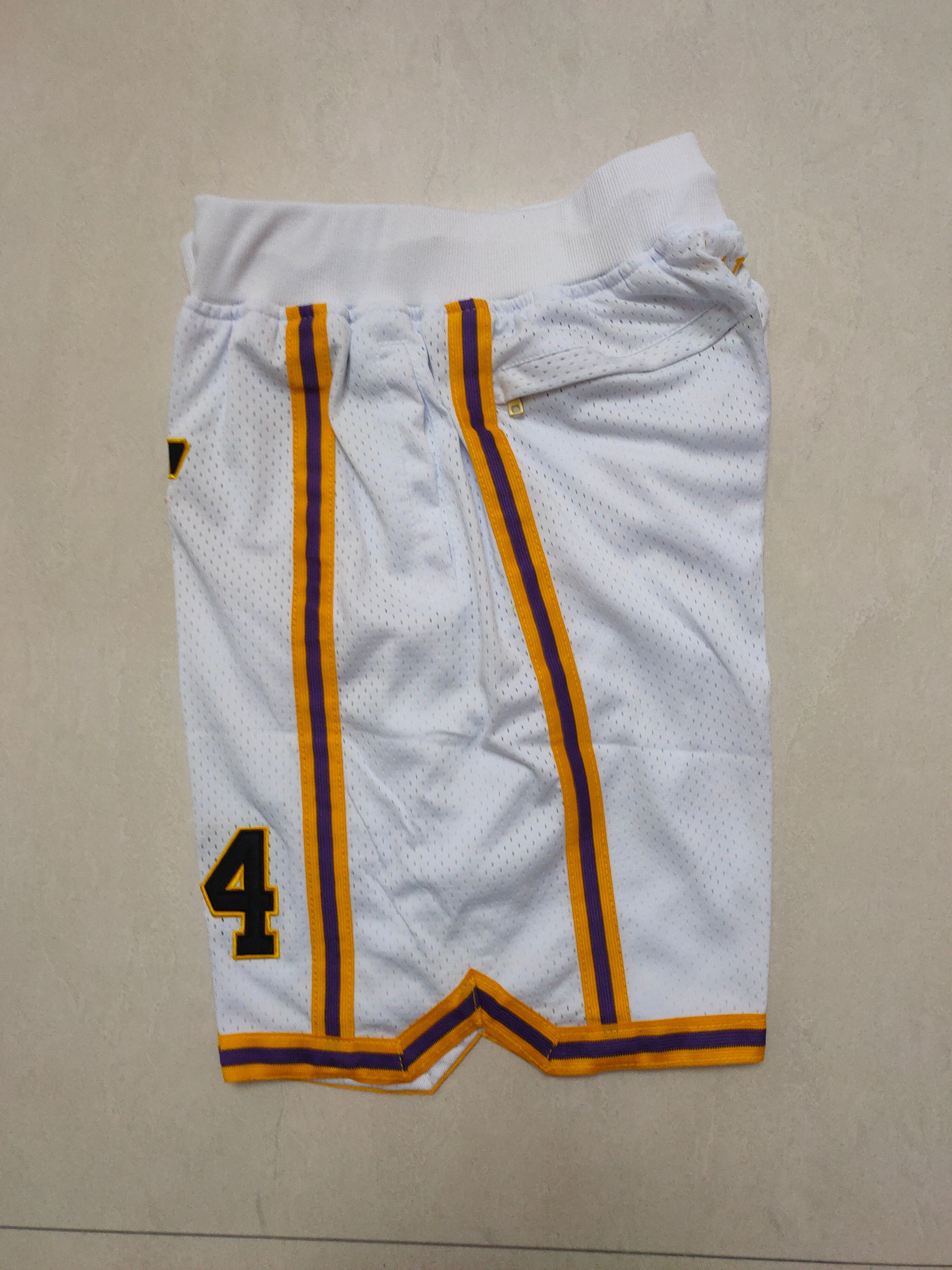 Los Angeles Lakers White Kobe Bryant K Pocket Pants