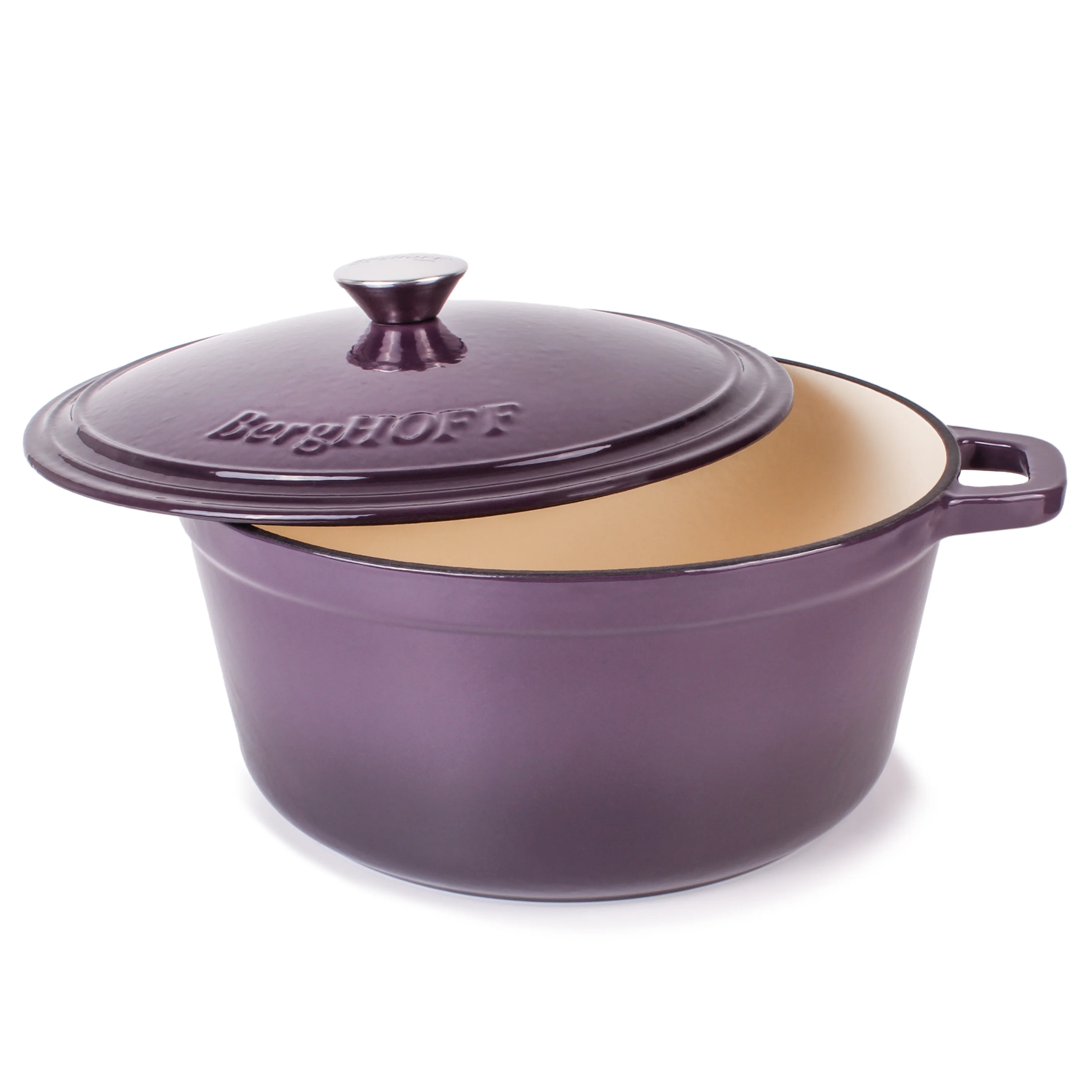 BergHOFF Neo 4Pc Cast Iron Set: 3qt. Covered Dutch Oven & 7qt. Covered Stockpot, Blue