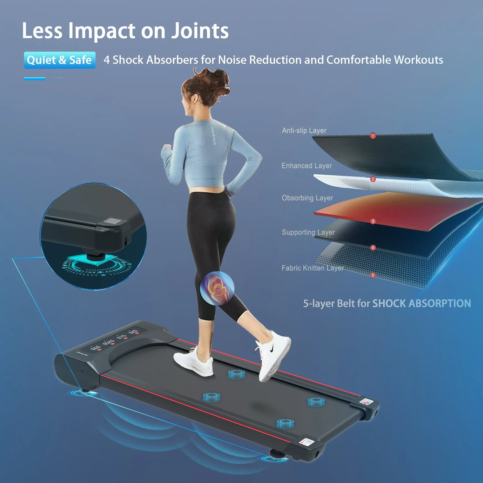 Best  Walking Pad, Walking Treadmill Under Desk Treadmill  Under Desk Treadmill Machine Walking Pad for Home Office Portable Treadmill in LED Display