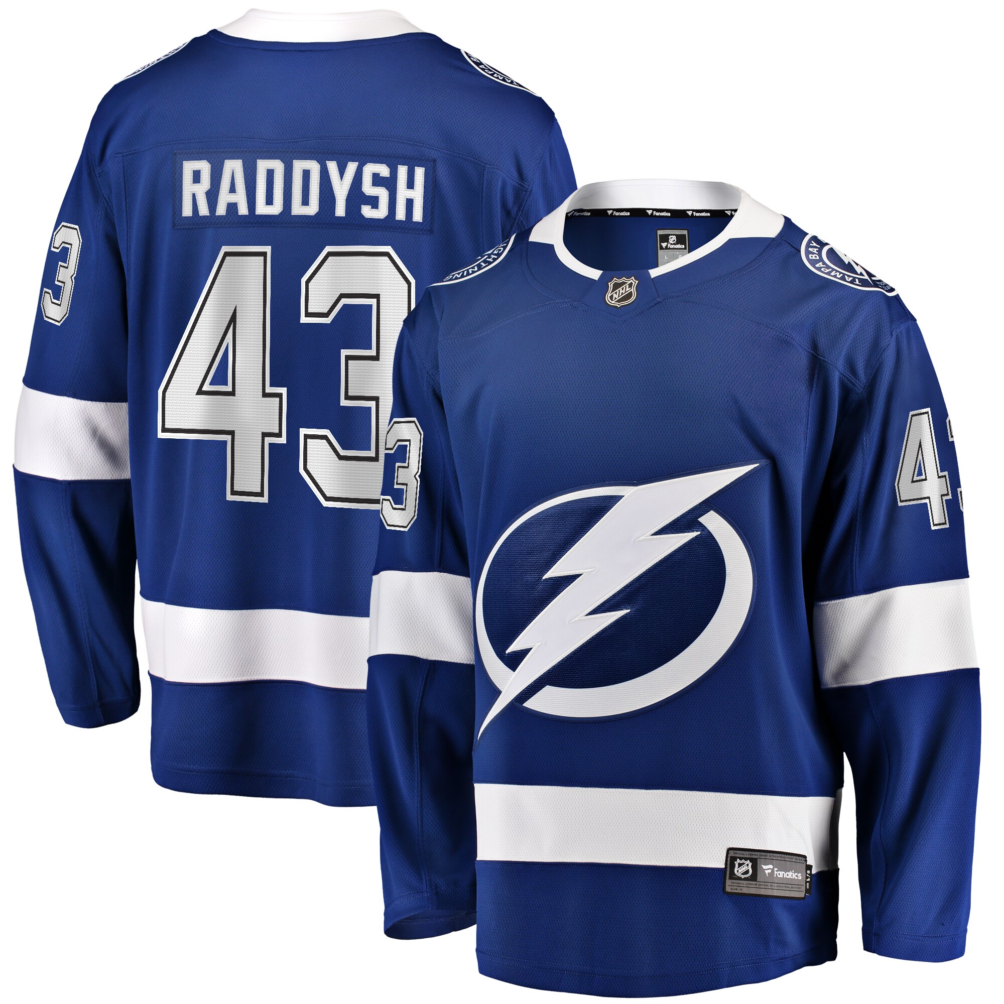 Darren Raddysh Tampa Bay Lightning Fanatics Home Premier Breakaway   Jersey – Blue