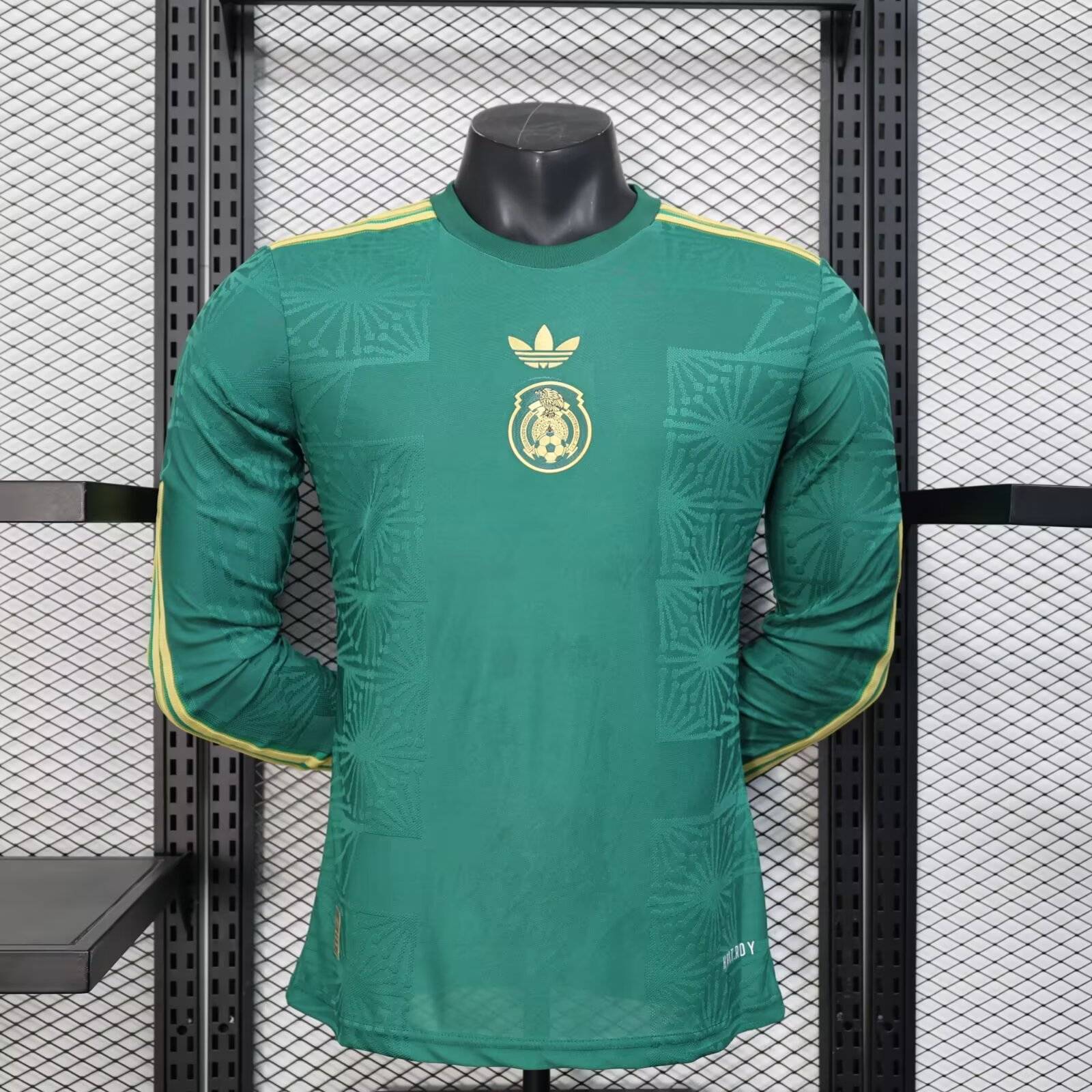 2025 Long Sleeve Player Version Mexico Special Edition Gold Cup Green Football Shirt 1:1 Thai Quality