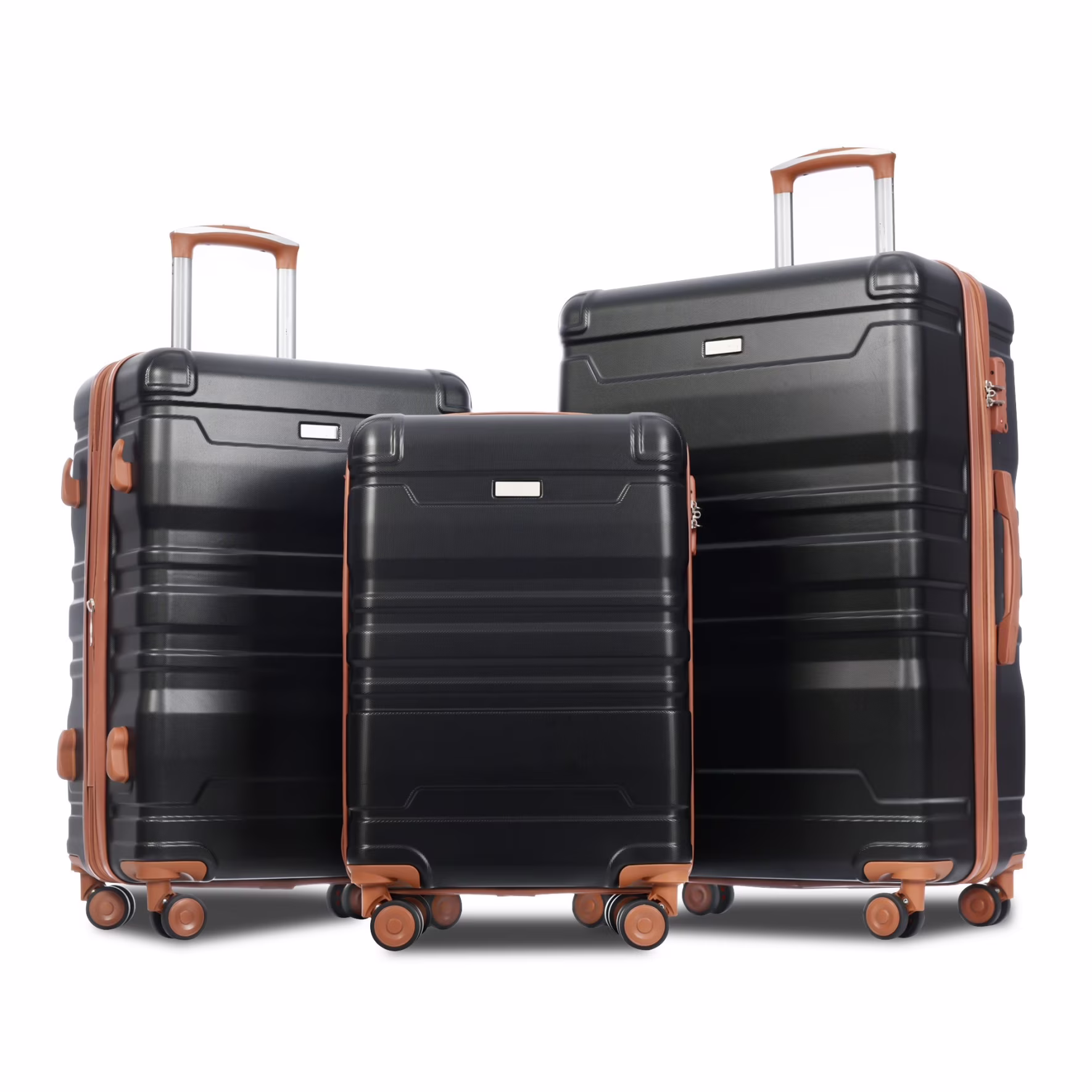 Luggage Suitcase 3 Piece Sets, New Model Expandable ABS Hardshell Luggage, Lightweight Carry-on Suitcase Sets with Spinner Wheels & TSA Lock, 20''/ 24''/ 28'', Blue Gray