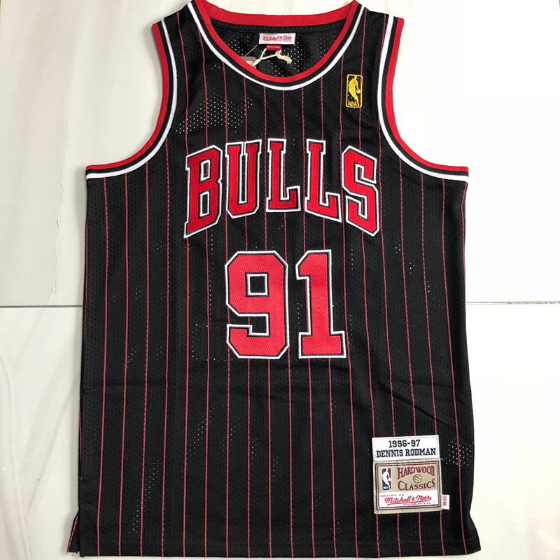 Chicago Bulls Rodman  91 Black MN