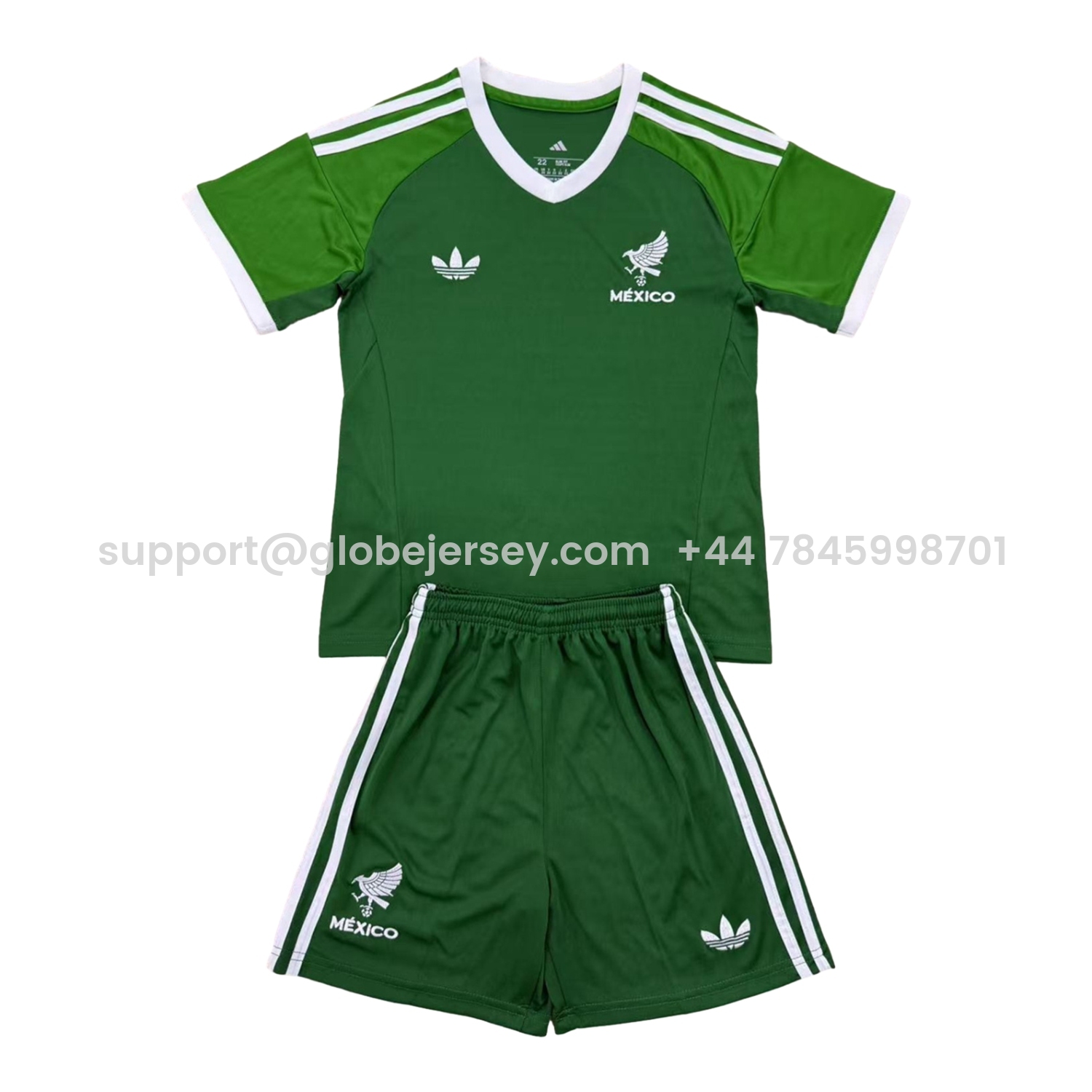 Mexico 2025 Throwback Trefoil Green Goalkeeper Men's Adult Jersey Set - Fans Version