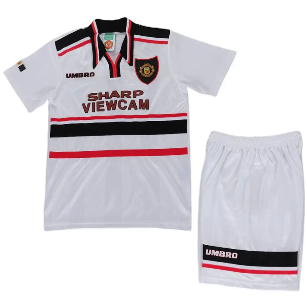1998 Manchester United Away Retro Children's Jersey Set - Fans Edition