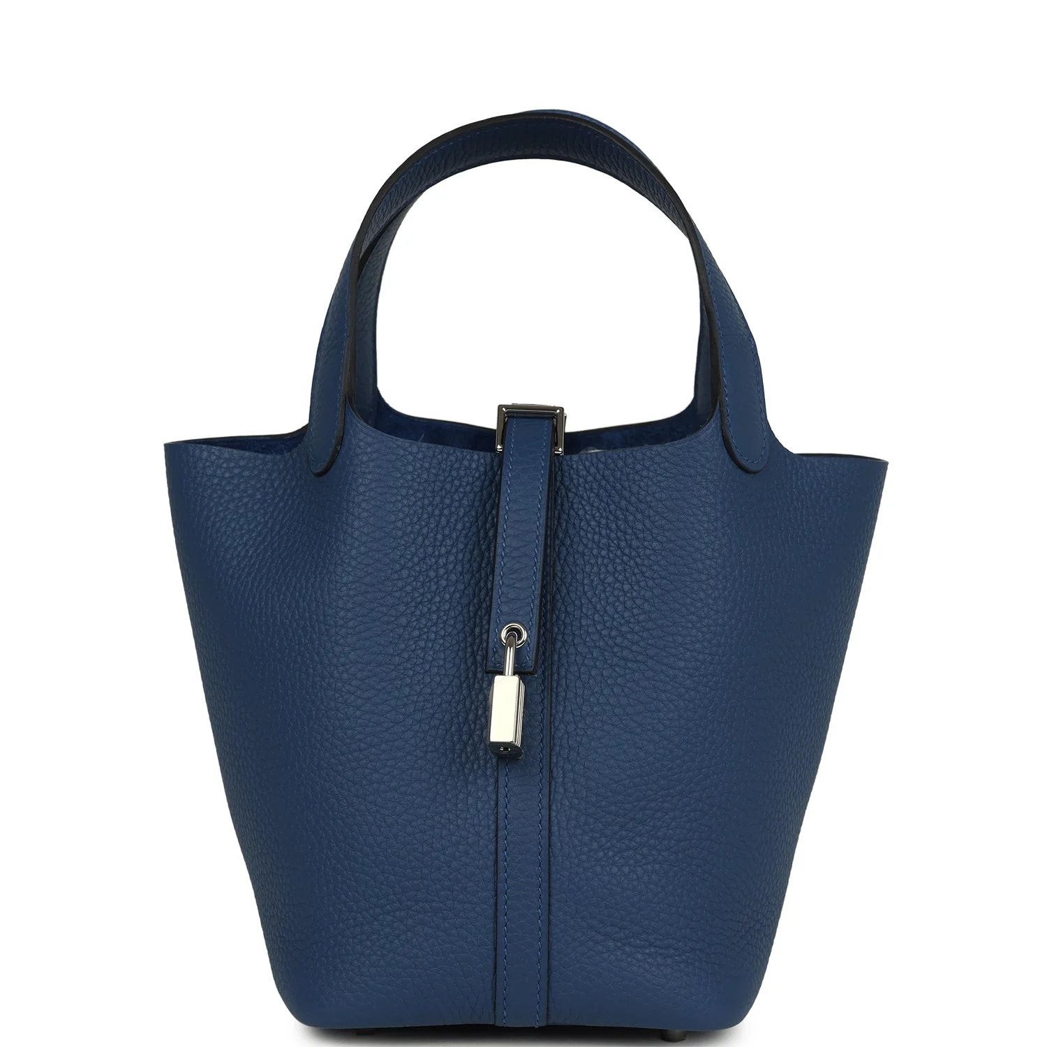 Hermes Picotin Lock 18 Bleu Tie Clemence Palladium Hardware