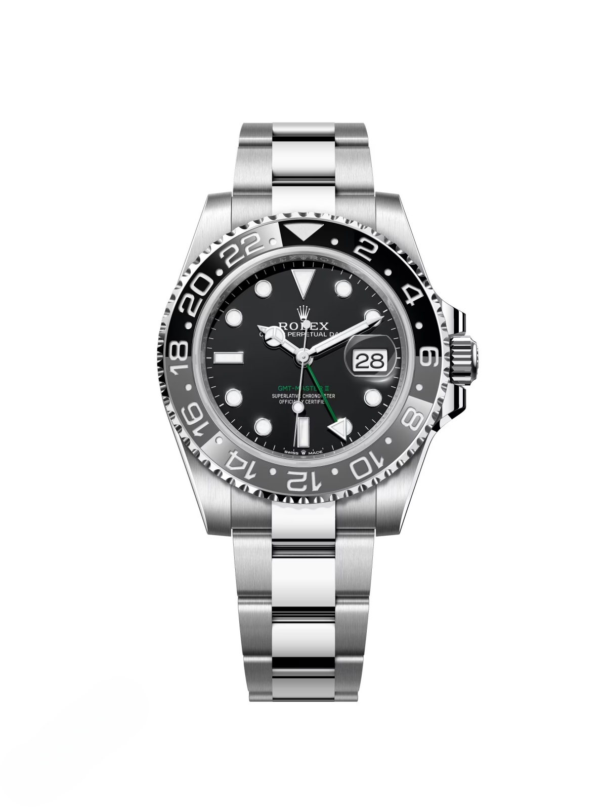 【Super Clone】RLX GMT-Master II Black Grey Bezel Oyster Bracelet 