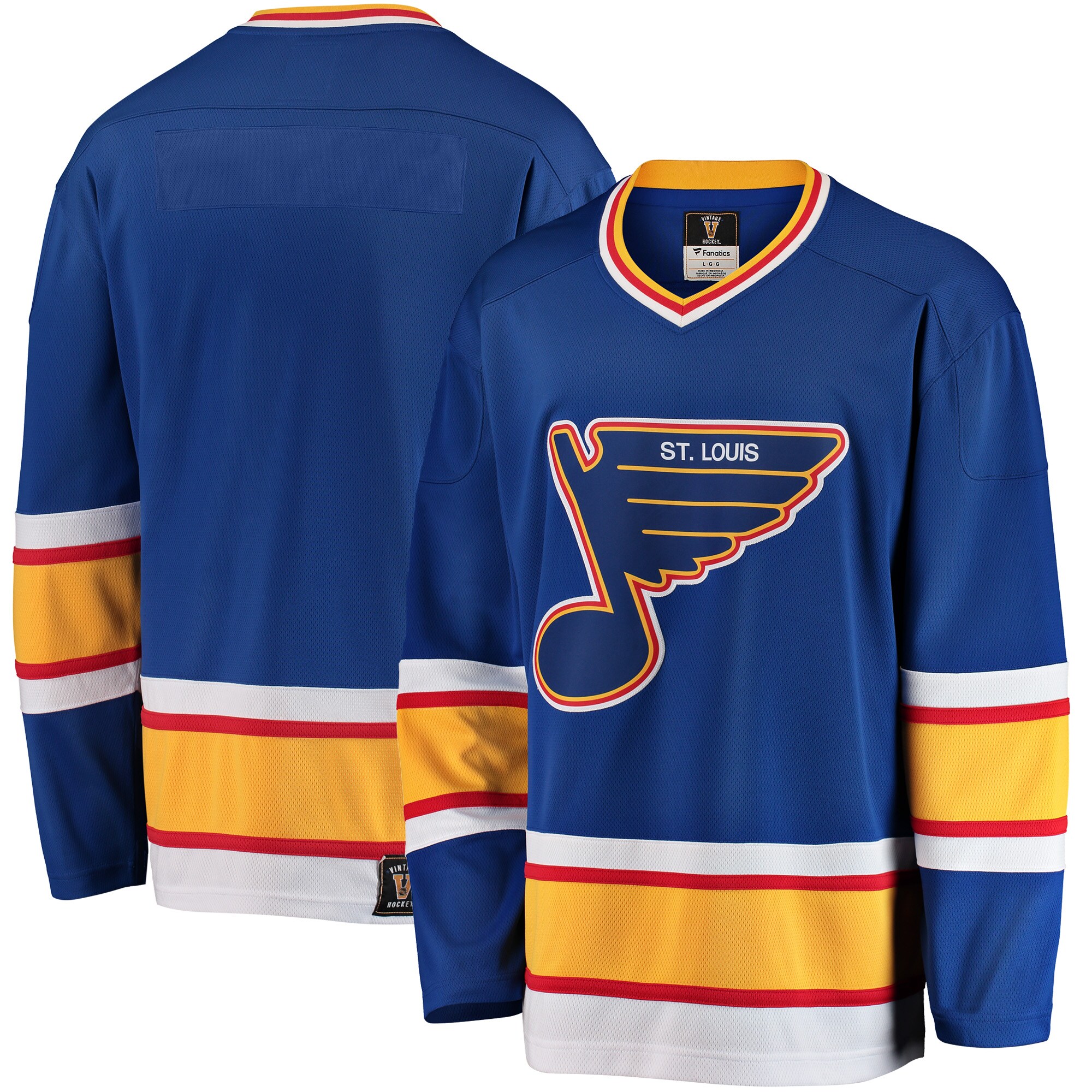 St. Louis Blues Fanatics Premier Breakaway Heritage Blank Jersey – Blue