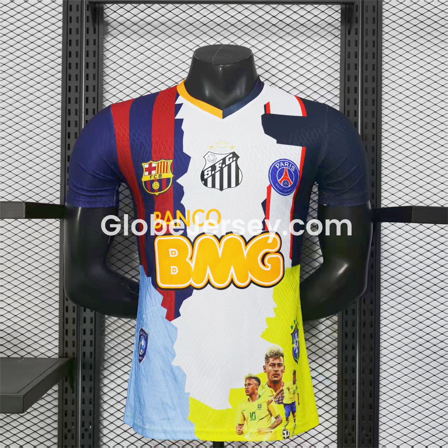 Neymar Career Commemorative Jersey - Player Version - Barcelona Brazil Paris Saint-Germain PSG Santos Al Hilal SFC