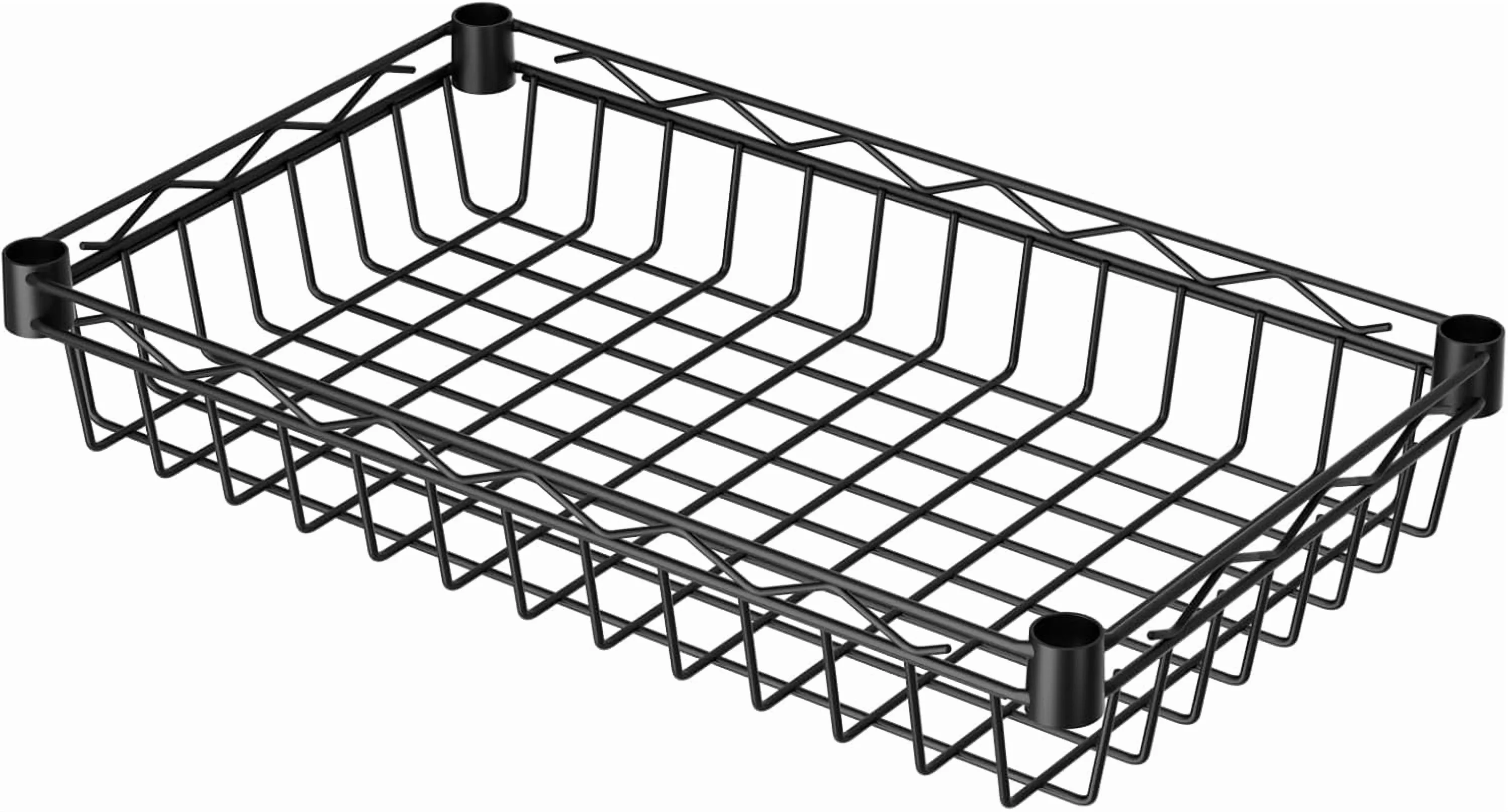 6 Tier Wire Shelving Unit with Wheels Baskets Storage Rack Corner Shelves Adjustable Shelf Closet Bathroom Organizers Metal Pantry Kitchen Garage Laundry Room 13.5