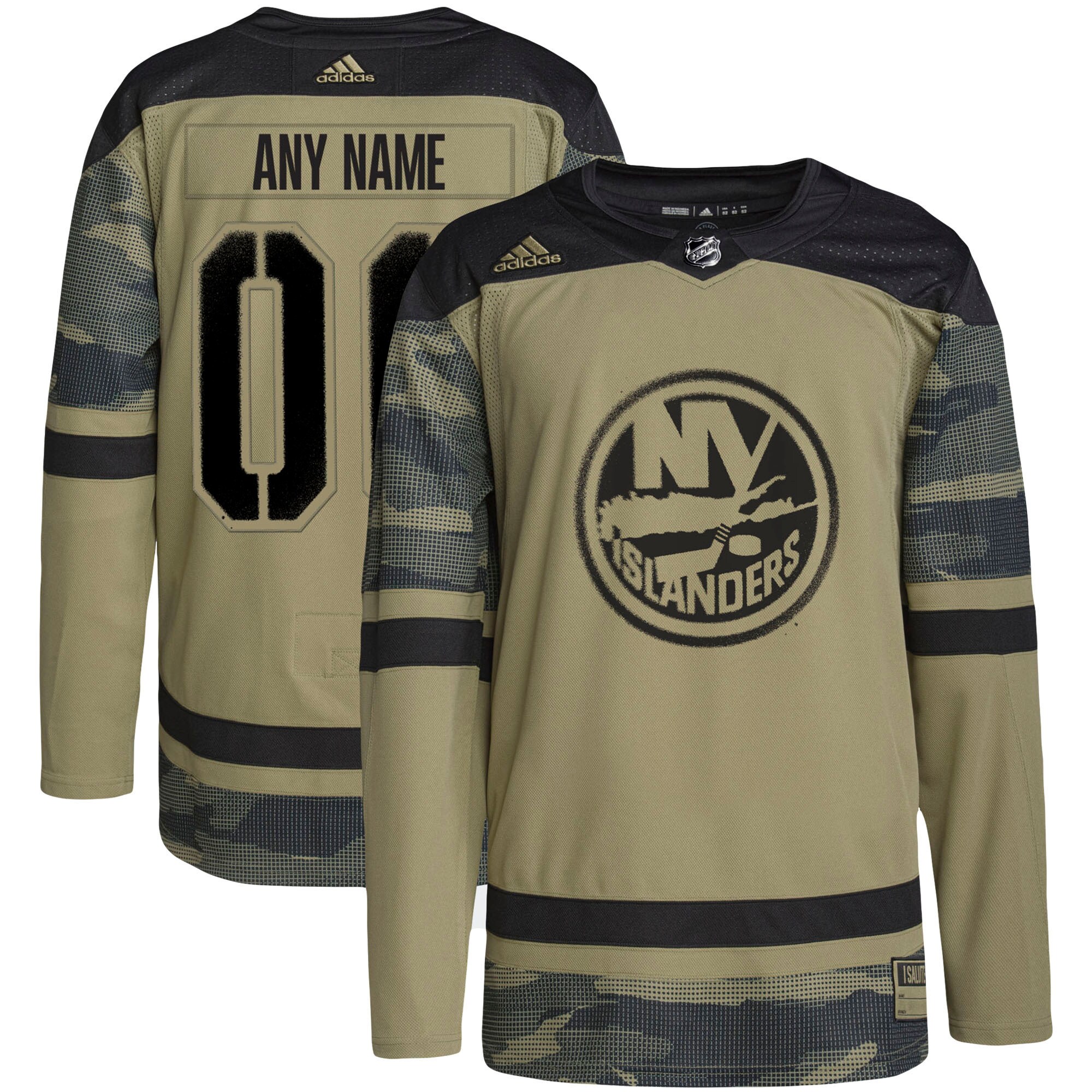 New York Islanders  Military Appreciation Team  Custom Practice Jersey – Camo