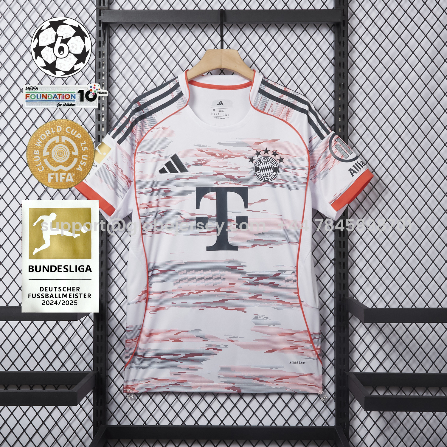 Bayern Munich 25-26 Away White Jersey - Fans Version