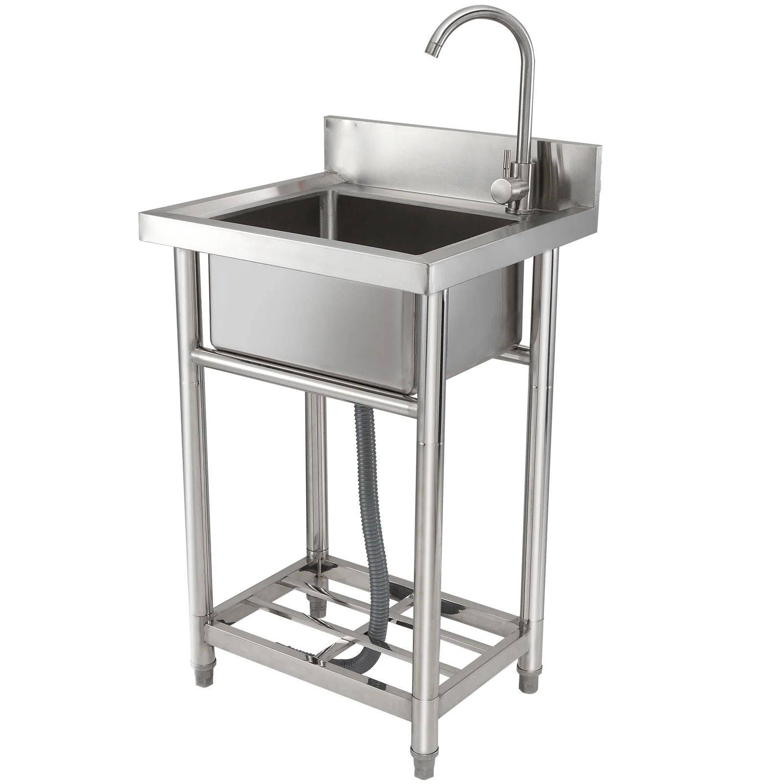 BENTISM S1 Stainless Steel 16 Inch Freestanding Single Bowl Sink